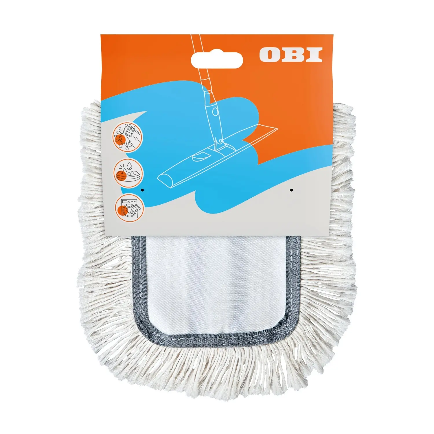 OBI Návlek na podlahový mop Duo-mikrovlákno pro mokré čištění 51,5 x 21 cm