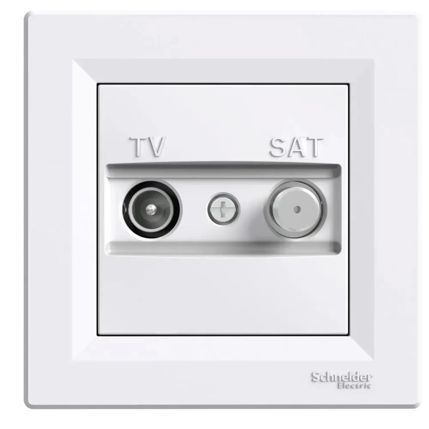 Schneider Electric Zásuvka TV+SAT Asfora, průběžná, bílá