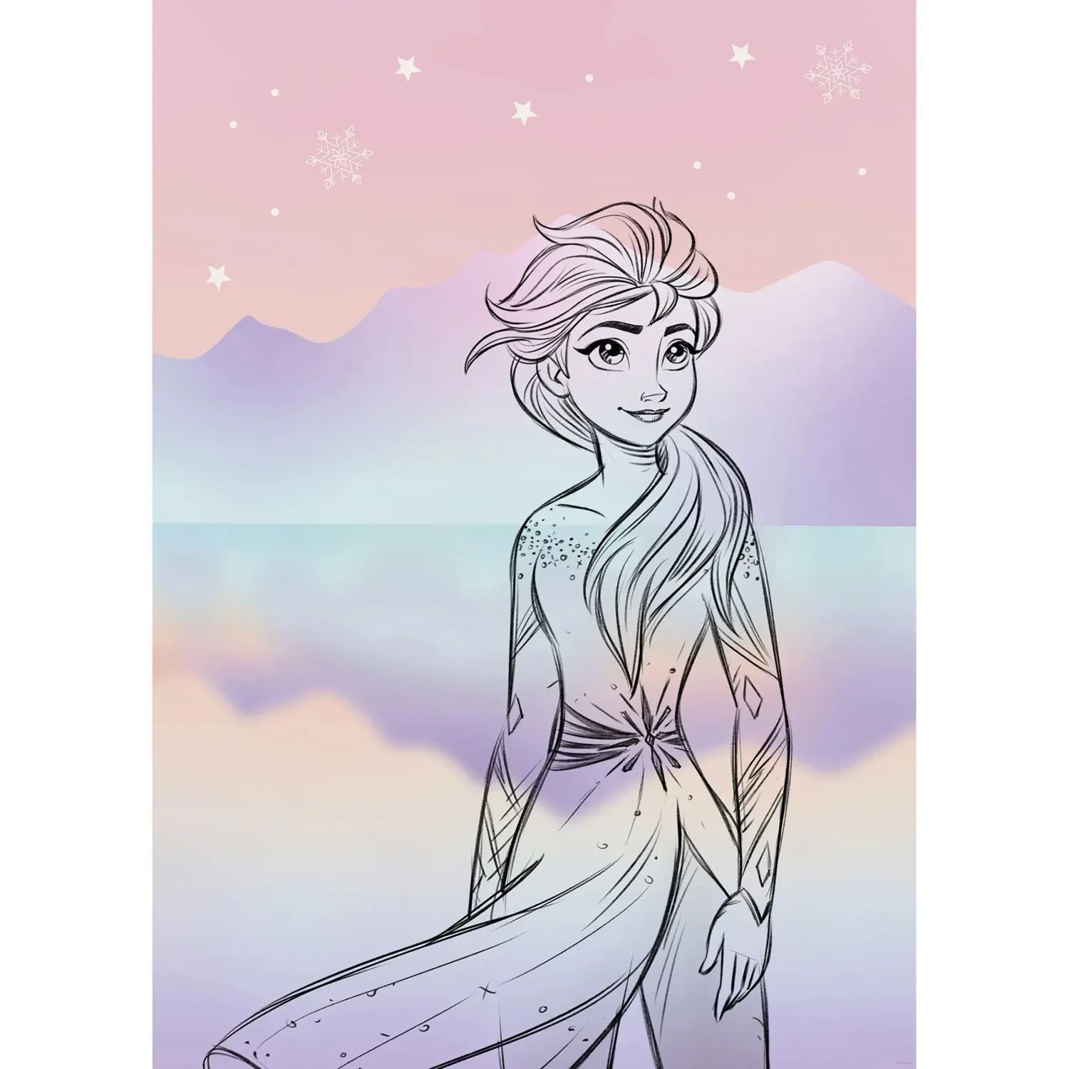 Komar Plakát Disney Frozen Pastell Lights 50 x 70 cm