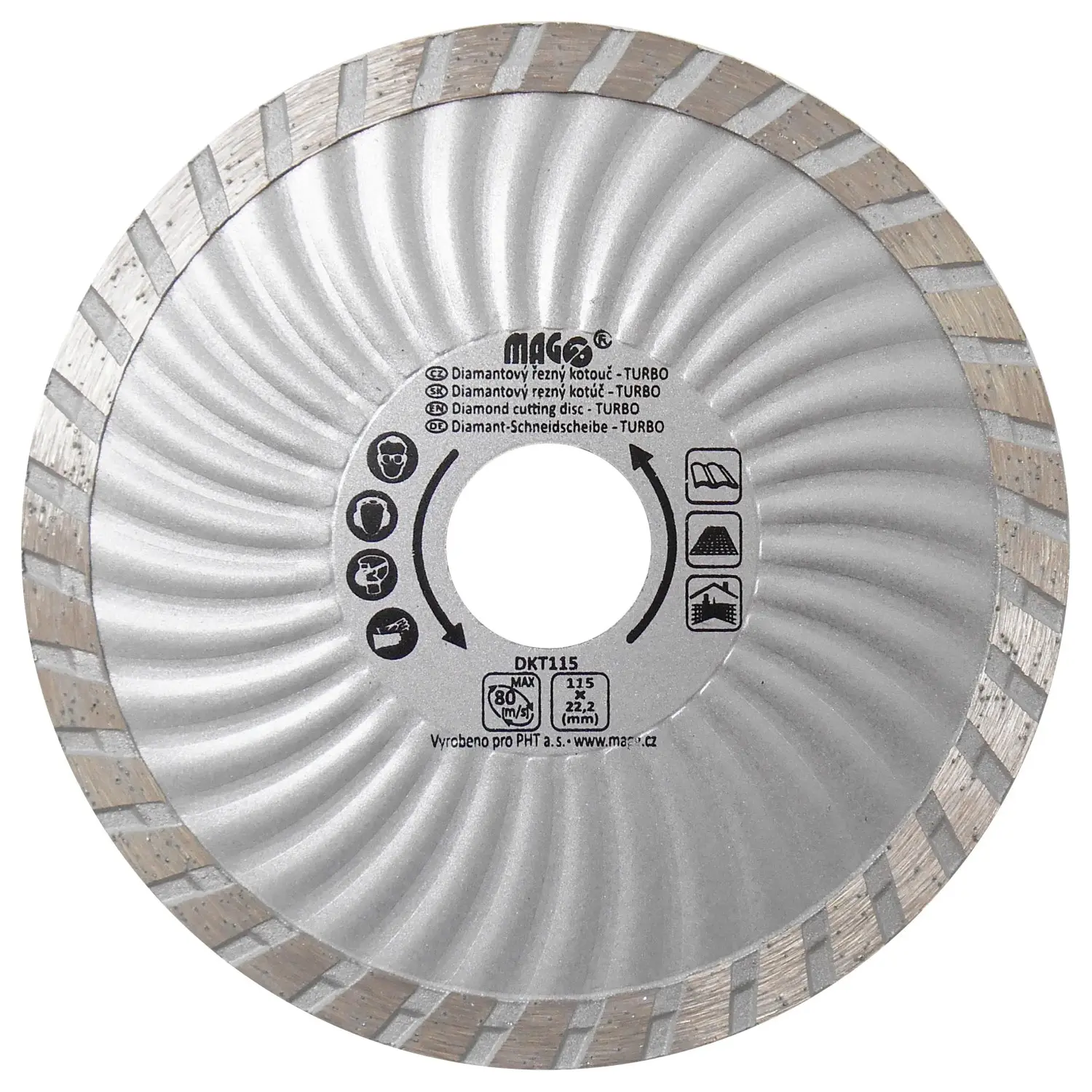 MAGG Diamantový kotouč TURBO 115 x 22,2 mm