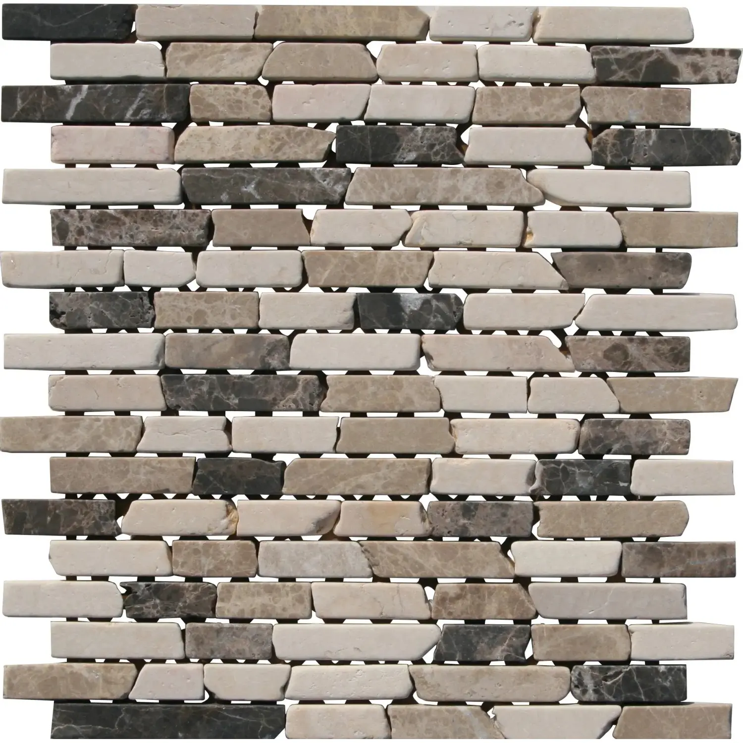 Euro Stone Kamenná mozaika Marmormix Braun Beige 30,5 x 30,5 cm