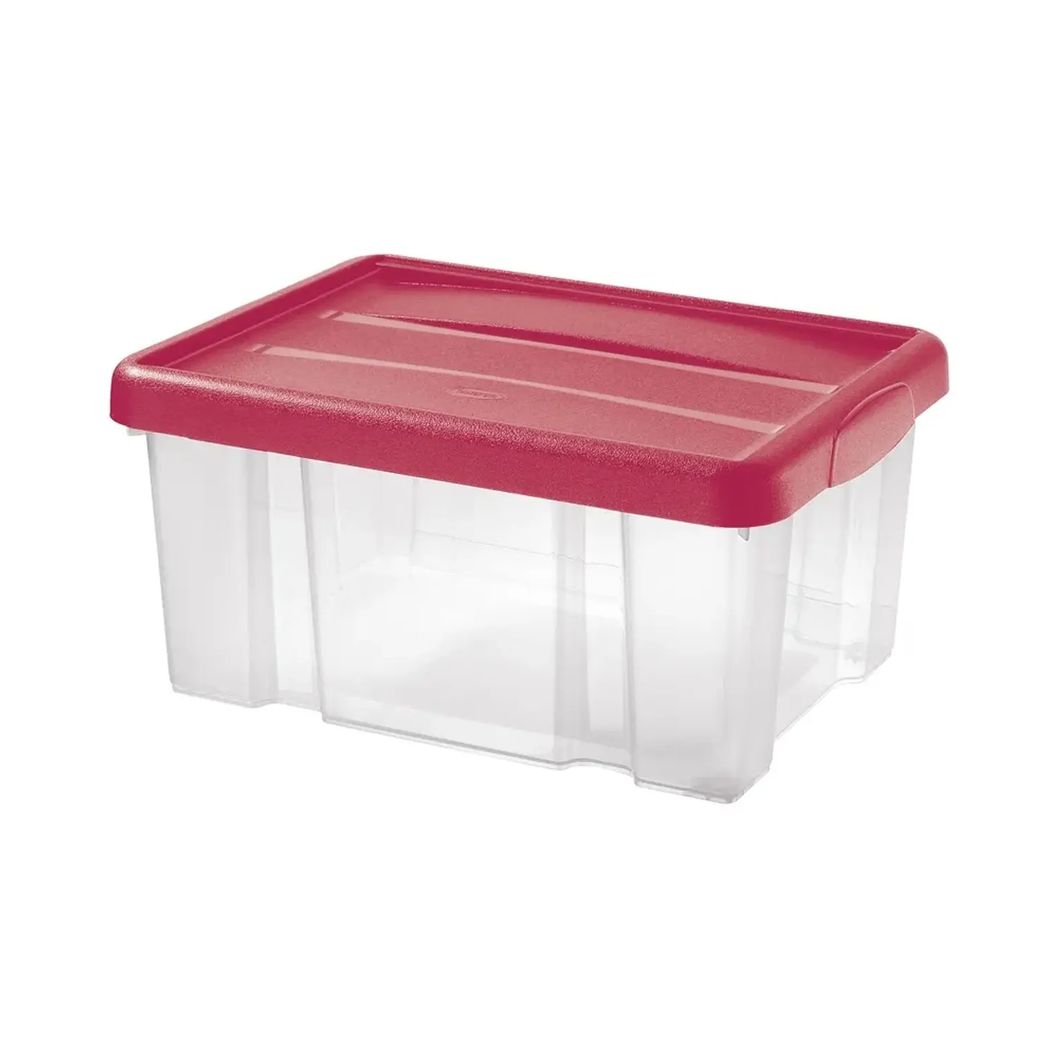 Tontarelli Úložný box s víkem PUZZLE transparentní/červený 5 l