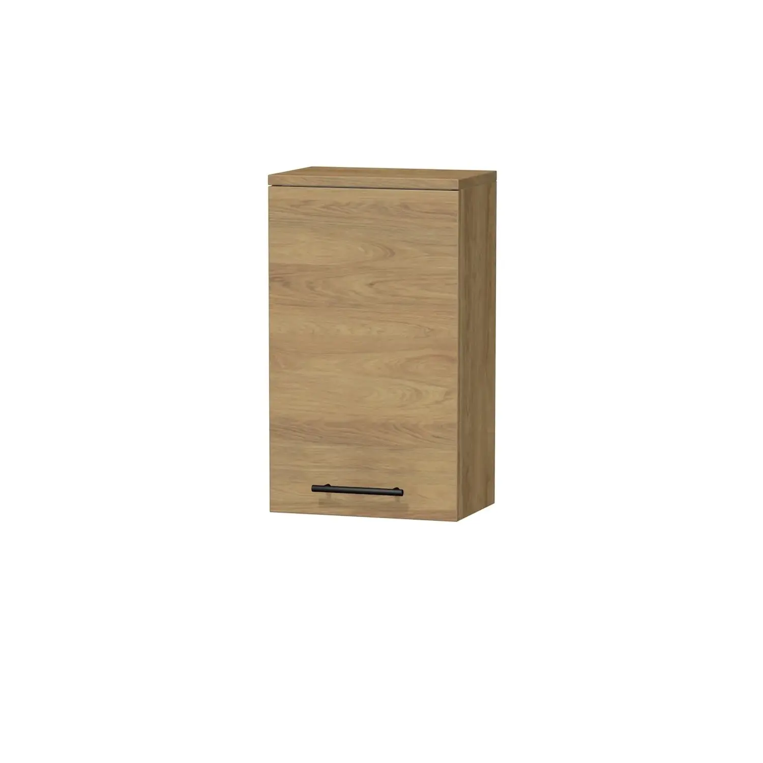 INTEDOOR Horní závěsná skříň BEE levá, úchyt chrom, š. 35 cm, dub Hickory