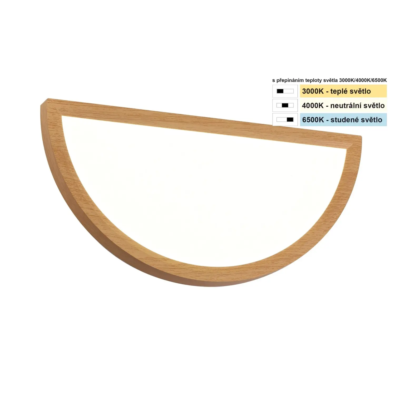 TOP LIGHT Nástěnné LED svítidlo Revit AD CCT 18W 1800lm dřevo 30 x 15 x 2,5 cm