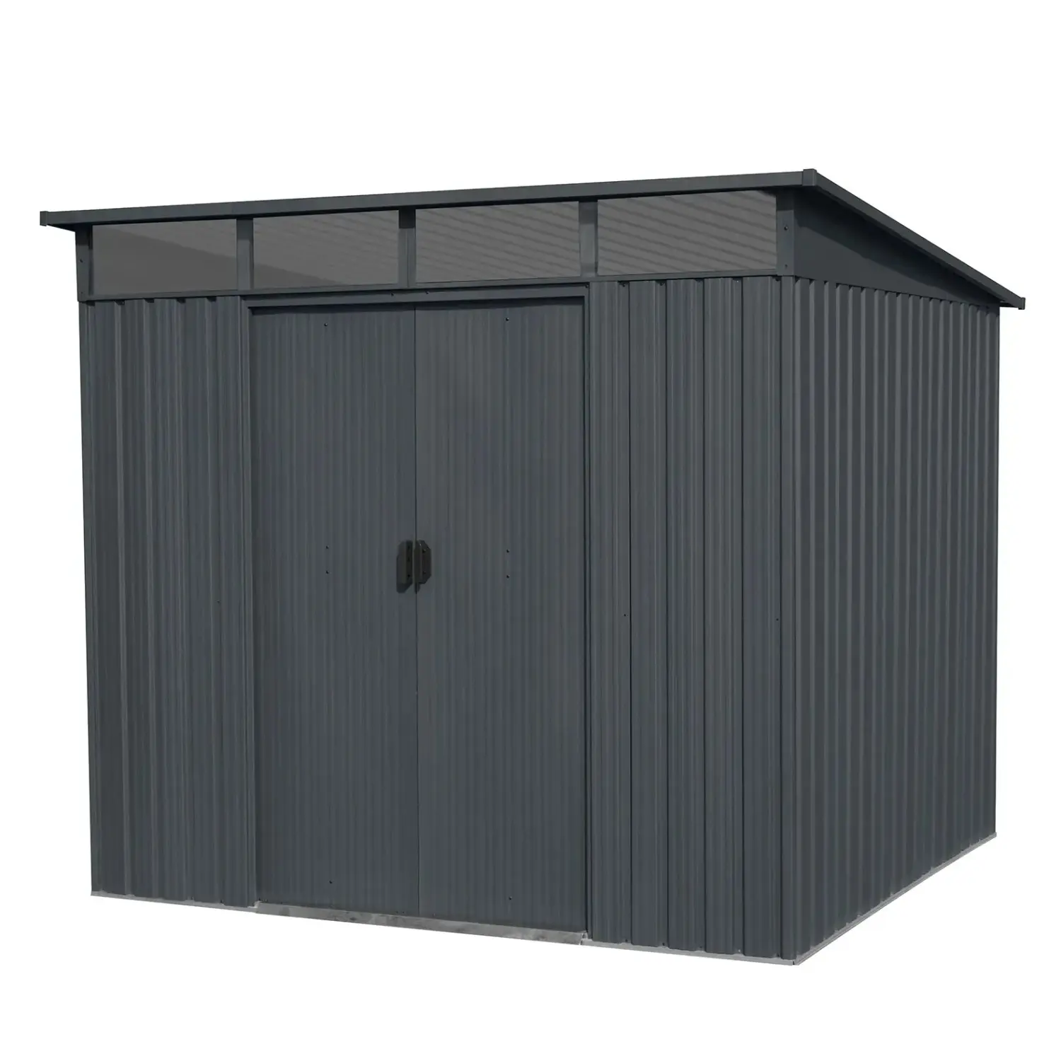 Floraworld Zahradní domek s pultovou střechou Lightline 3 antracit 239x193x202cm