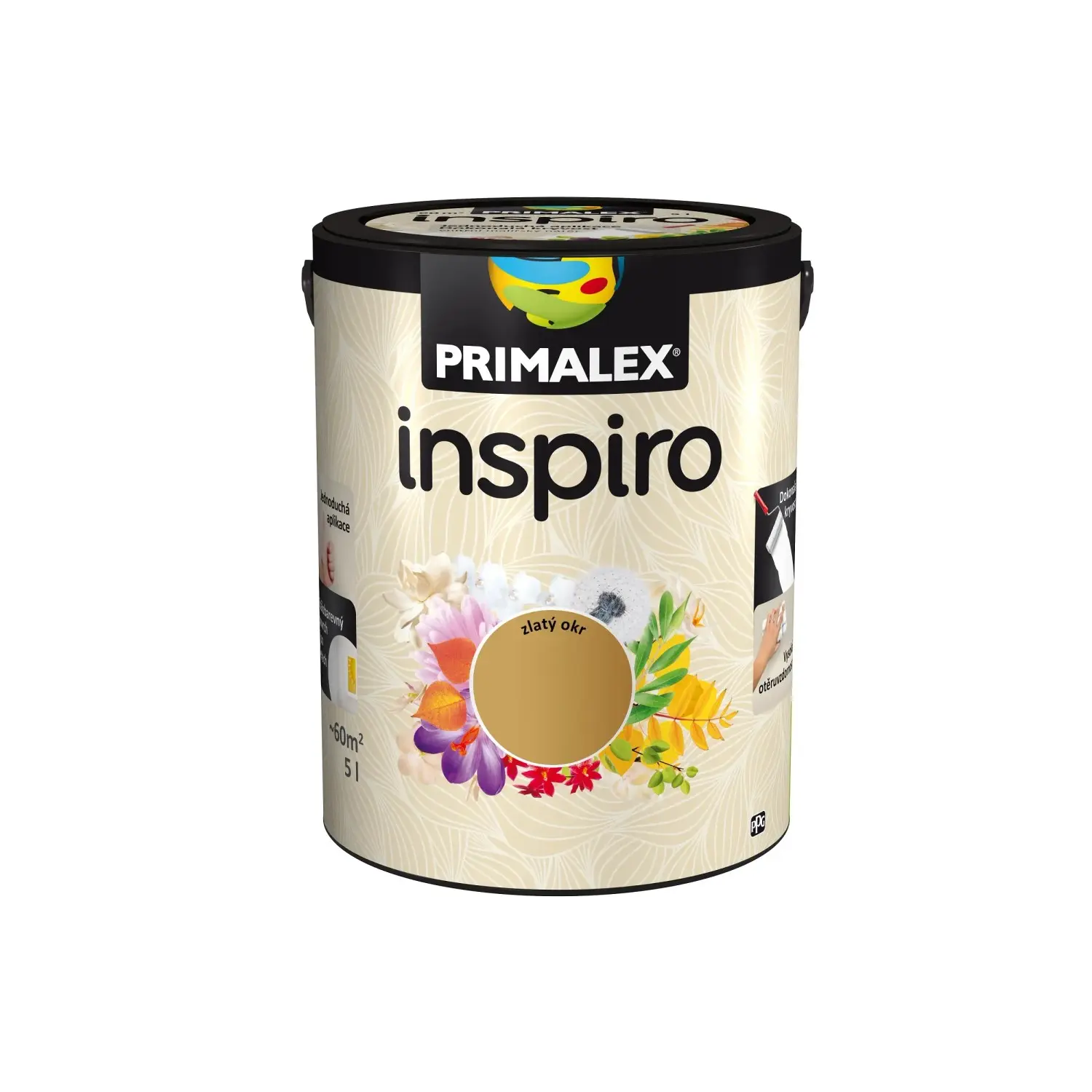 PRIMALEX Barevný vnitřní malířský nátěr Inspiro zlatý okr 5 l