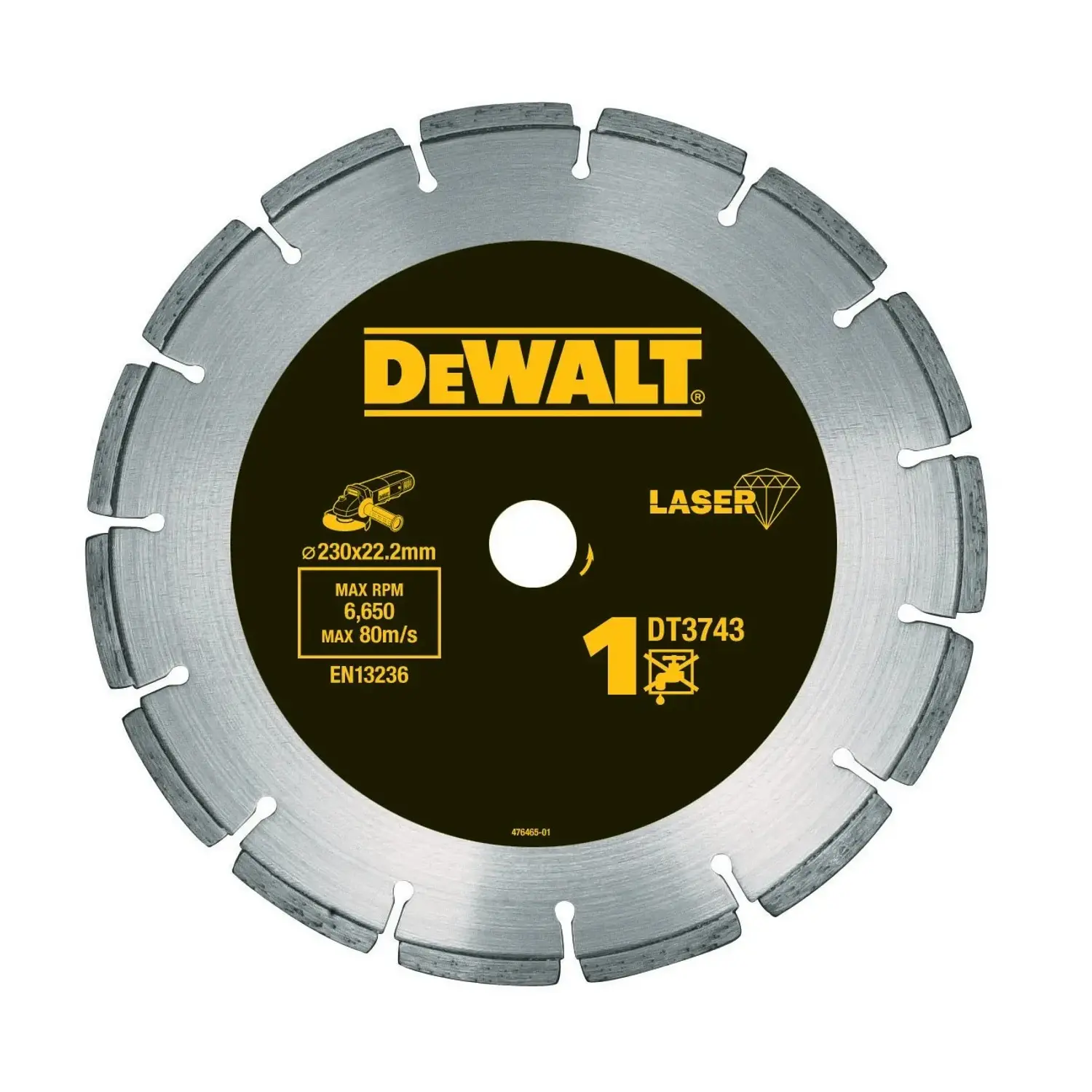 DeWALT Diamantový řezný kotouč segmentový laserem svařovaný DT3743 pr. 230 mm