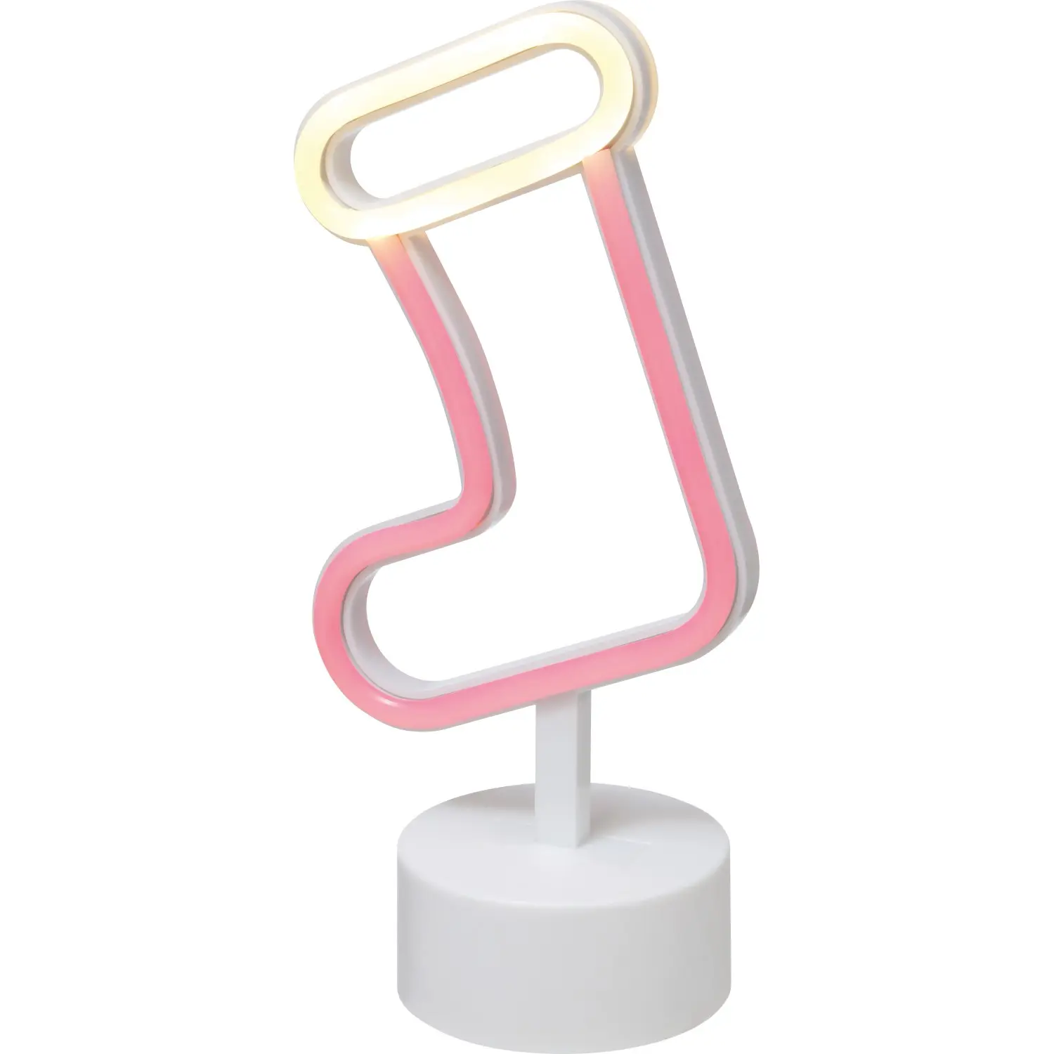 LED vánoční dekorace - punčocha LED teplá bílá neonová, IP20, 24,5 x 12 x 8,5 cm