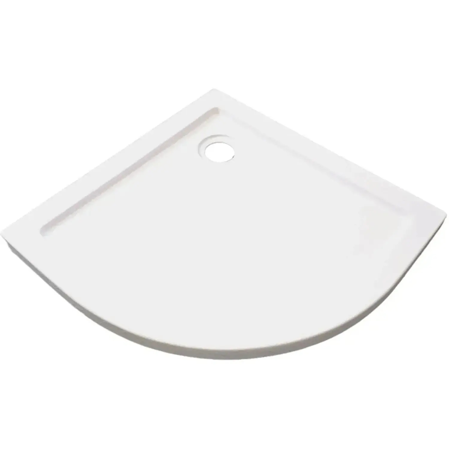 SANOTECHNIK Kulatá sprchová vanička s kamenným efektem bílá 80 x 80 x 4 cm