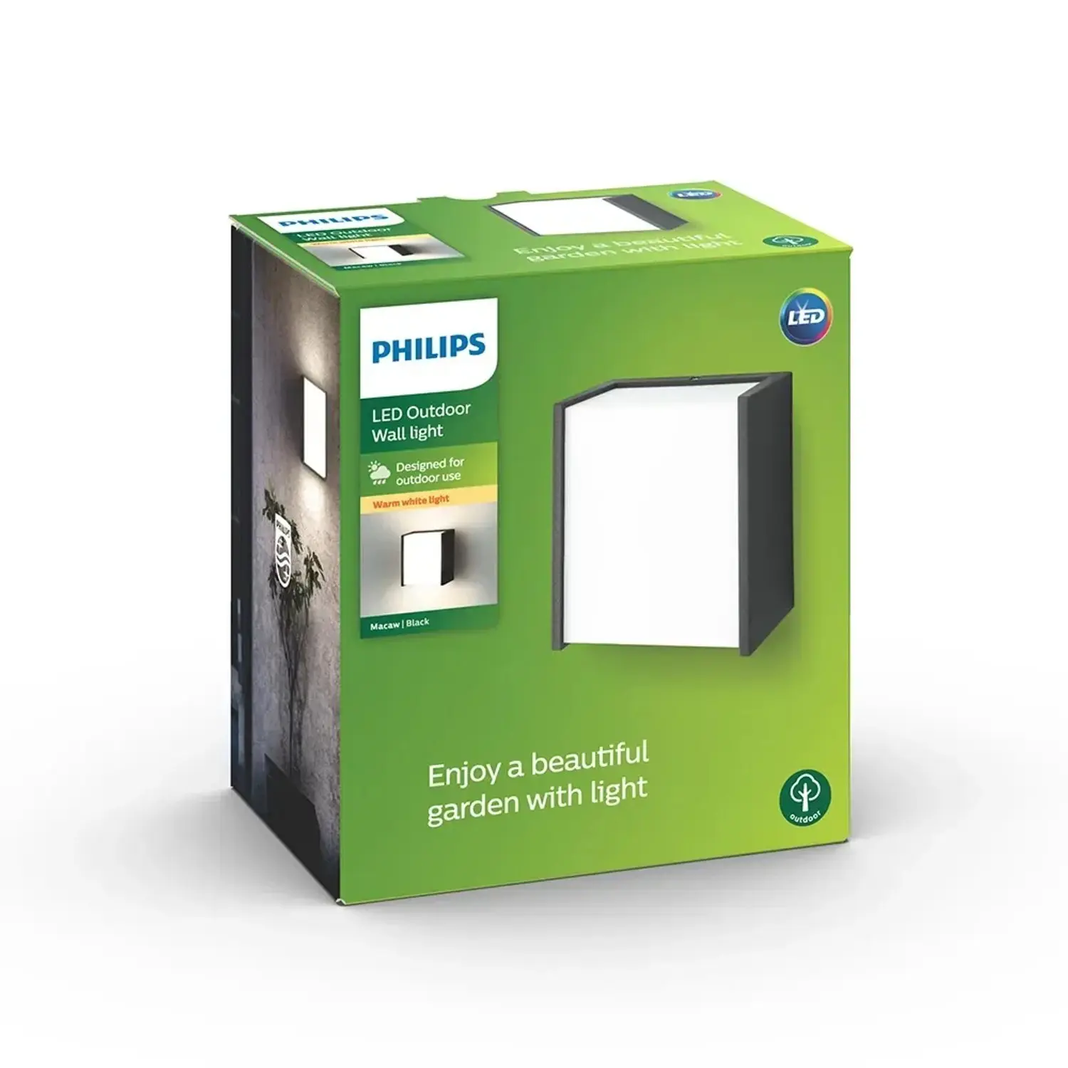 Philips LED venkovní nástěnné svítidlo Macaw 130 x 122 x 85 mm