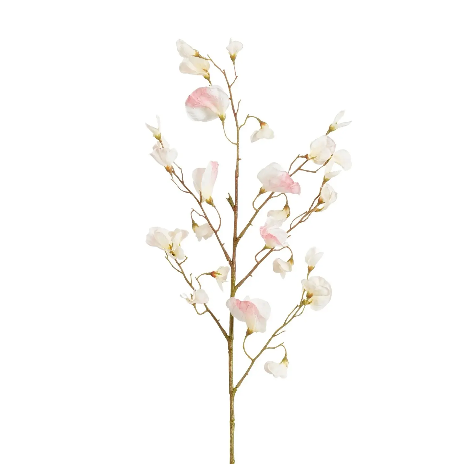 Mica Decorations Umělá květina - větvička zahradního hrachu, světle růžová, 74cm