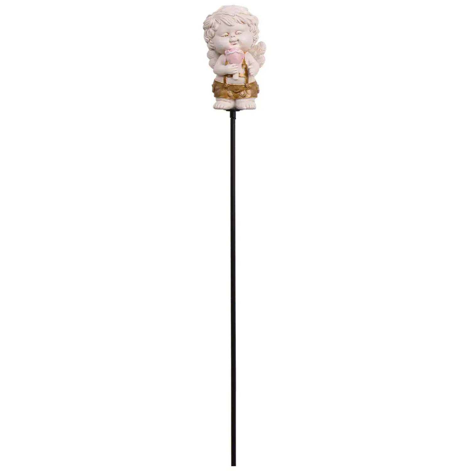 Mica Decorations Dekorativní zahradní zápich anděl-chlapec s růží, 95 cm