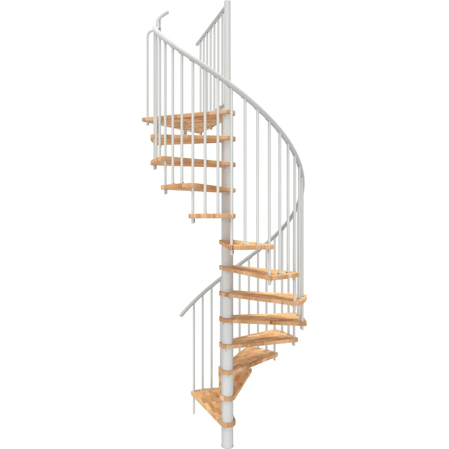 Minka STAIRS Kombinované točité schodiště Spiral Smart buk/bílá pr. 160 cm