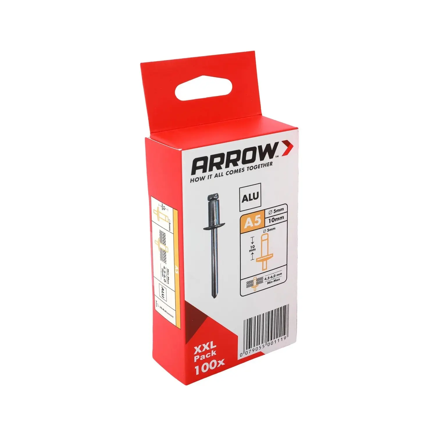 Arrow Trhací nýt RA hliník, pr. 5 x 10 mm, 100 ks
