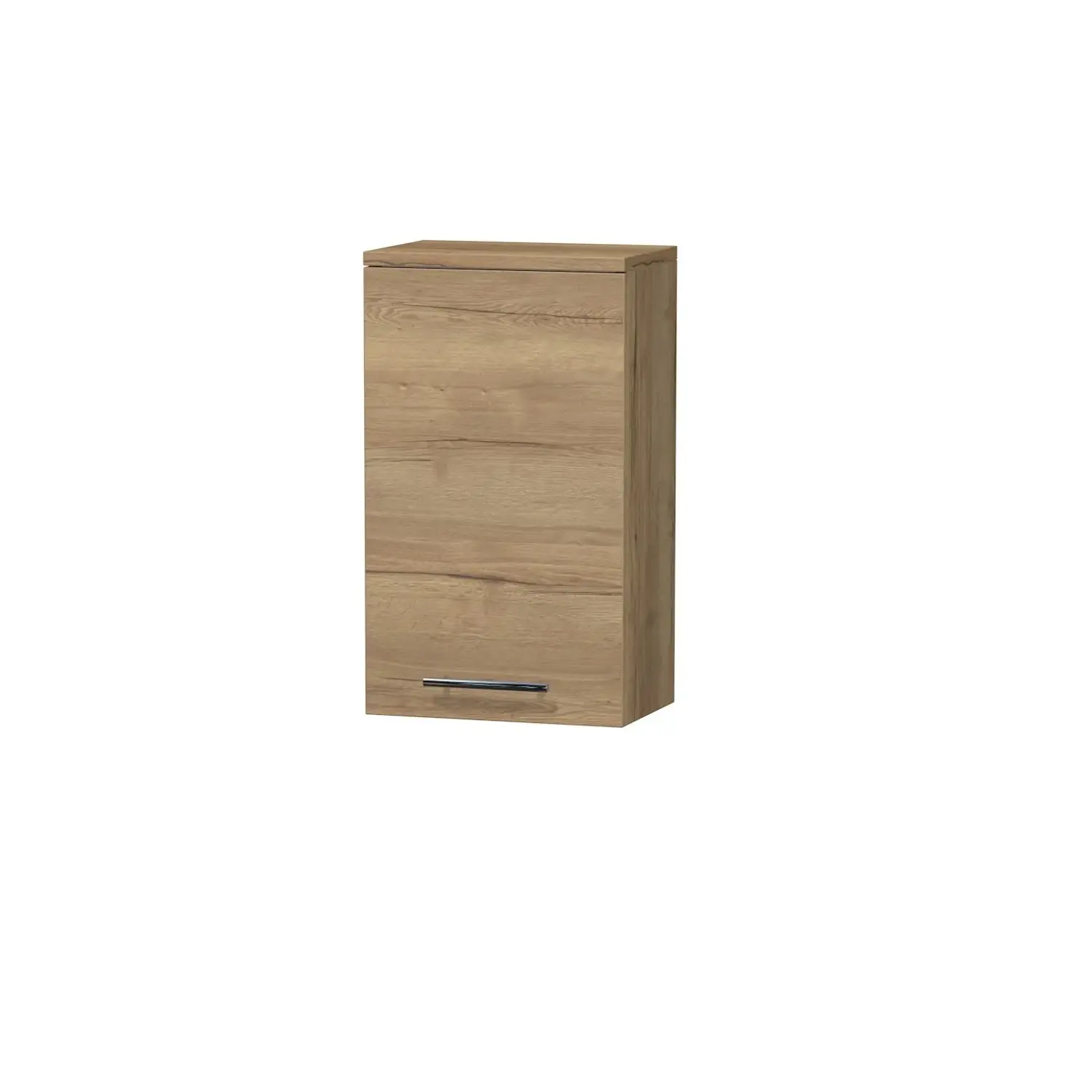 INTEDOOR Horní závěsná skříň BEE levá, úchyt chrom, š. 35 cm, dub Halifax