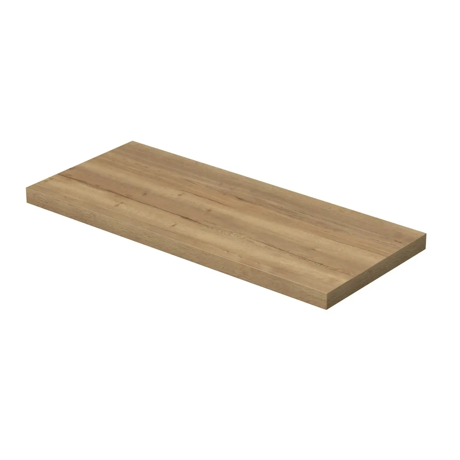 INTEDOOR Umyvadlová deska BEE bez výřezu, š. 130 cm, dub Halifax