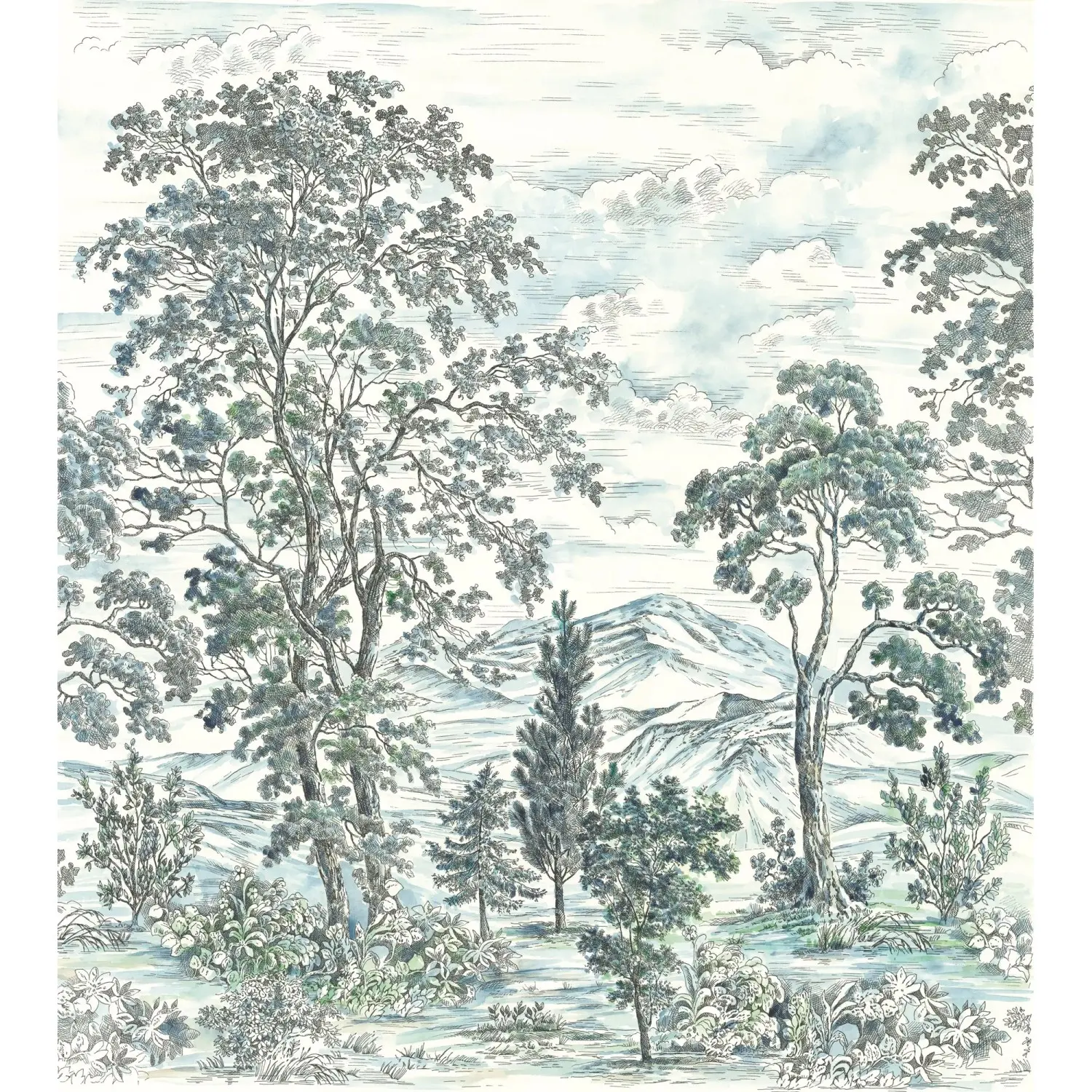Komar Vliesová fototapeta Highland Trees 250 x 280 cm