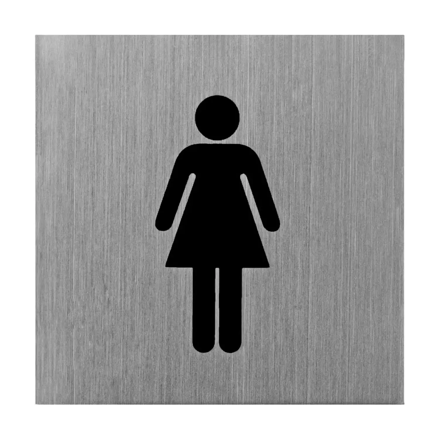 Walteco Označení dveří "WC ženy" nerez samolepicí, 60 x 60 mm
