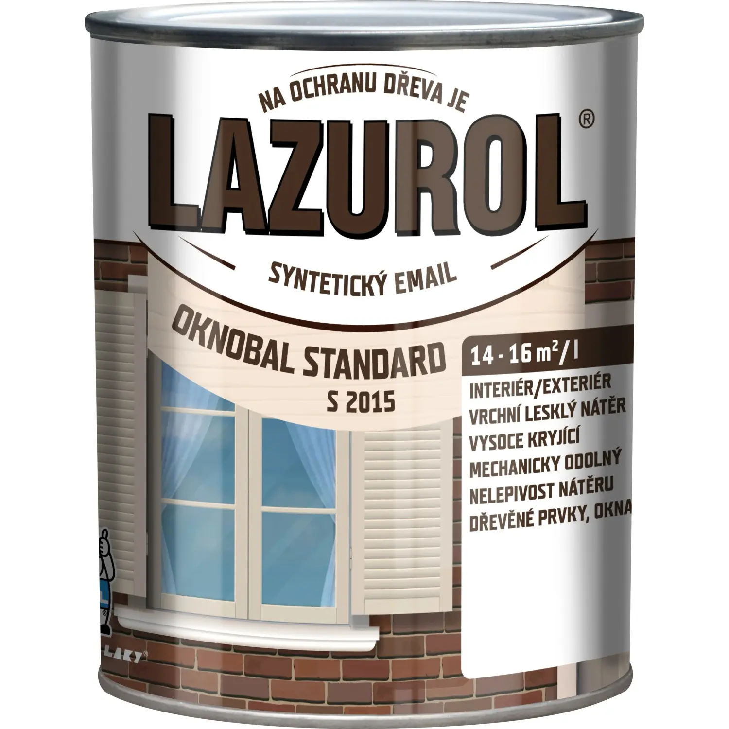 Lazurol Na okna Standard S2015 email bílý 600 ml