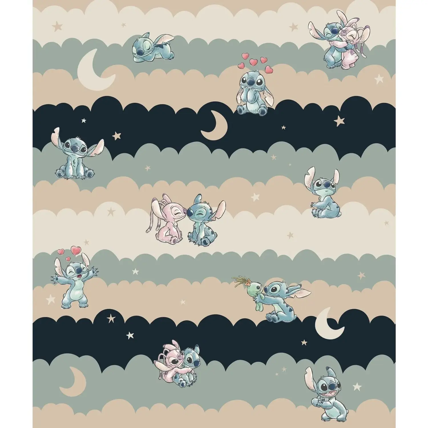 Komar Vinylová fototapeta Disney Lilo & Stitch Cozy Clouds 212 x 250 cm