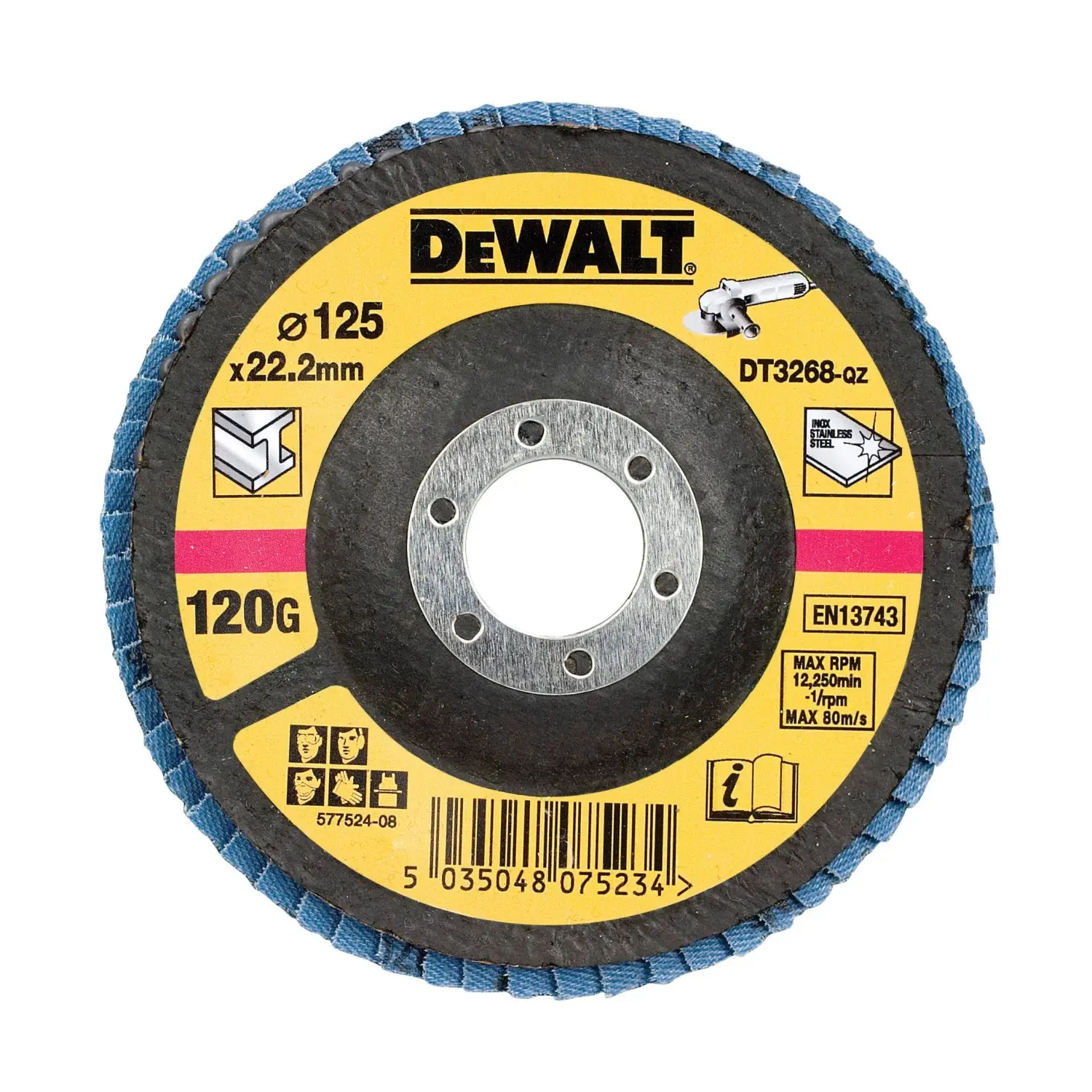 DeWALT Lamelový brusný kotouč DT3268 P120, pr. 125 x 22,23 mm