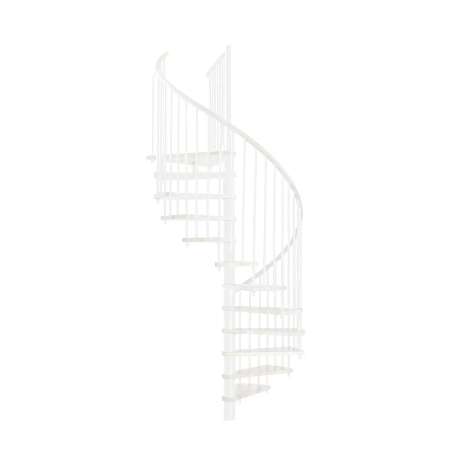 Minka STAIRS Kombinované točité schodiště Spiral Wood bílá/bílá pr. 120 cm