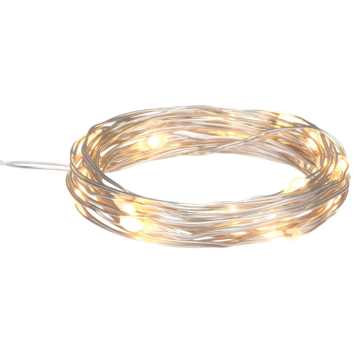 LED světelný řetěz 20x mini LED, teplá bílá, IP20, měděný drát, 2,1 m
