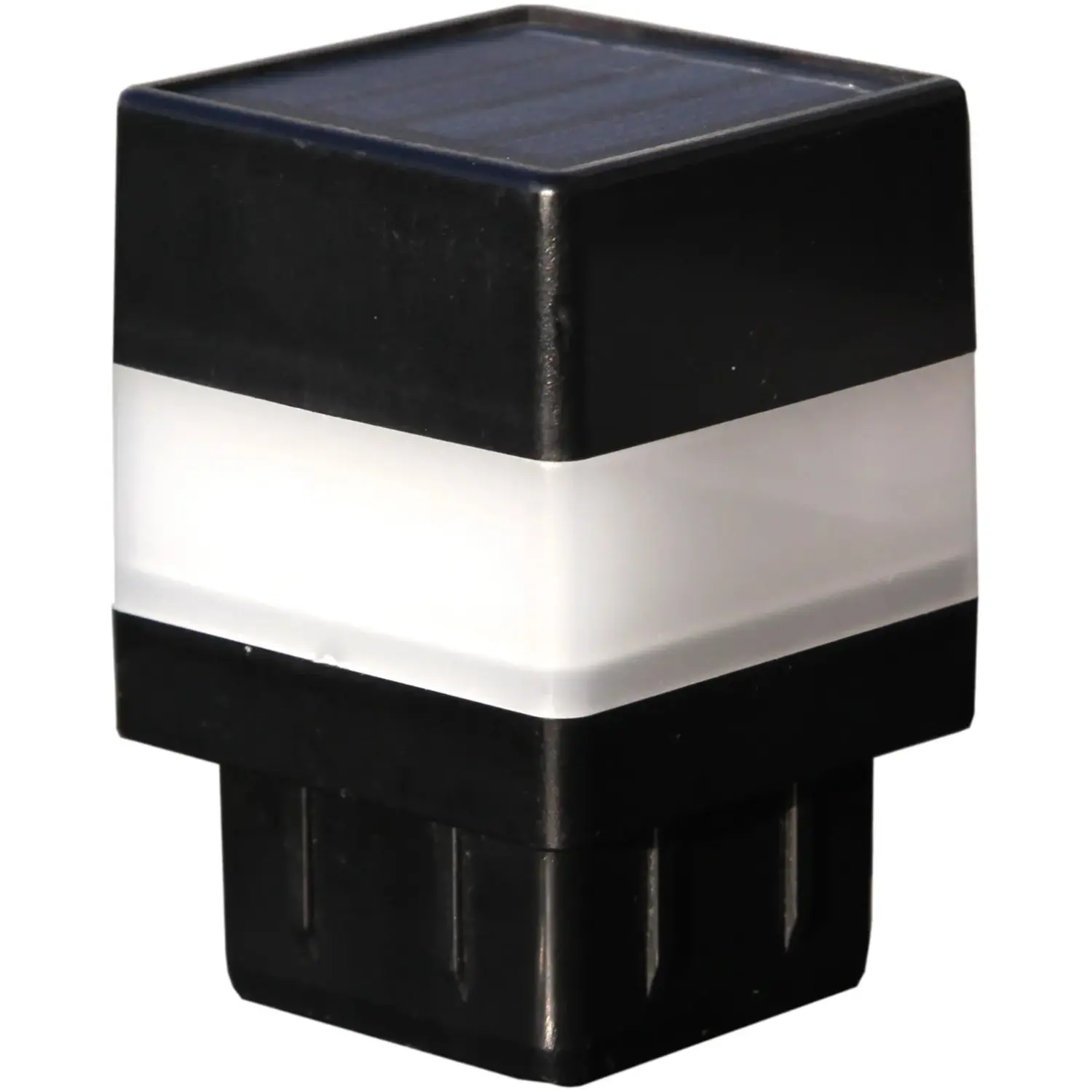 Floraworld Solární LED krytka na sloupek antracitová, 2 ks, 4 x 4 cm