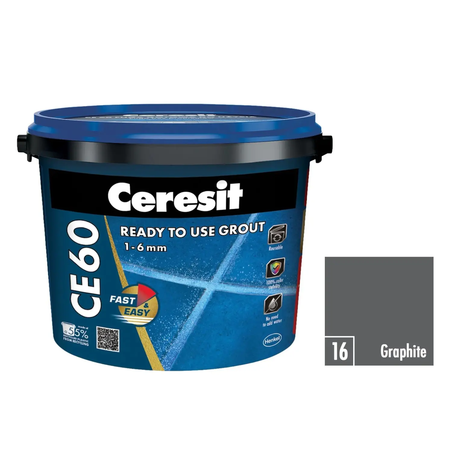 Ceresit Spárovací hmota připravená k okamžitému použití CE 60 graphite 2 kg