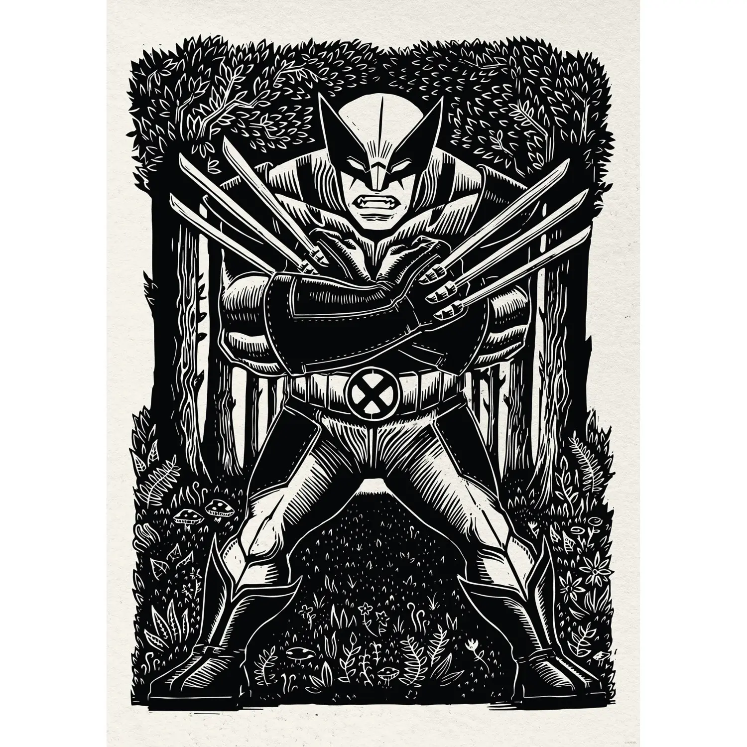 Komar Plakát Marvel Wolverine Lino-Cut 50 x 70 cm