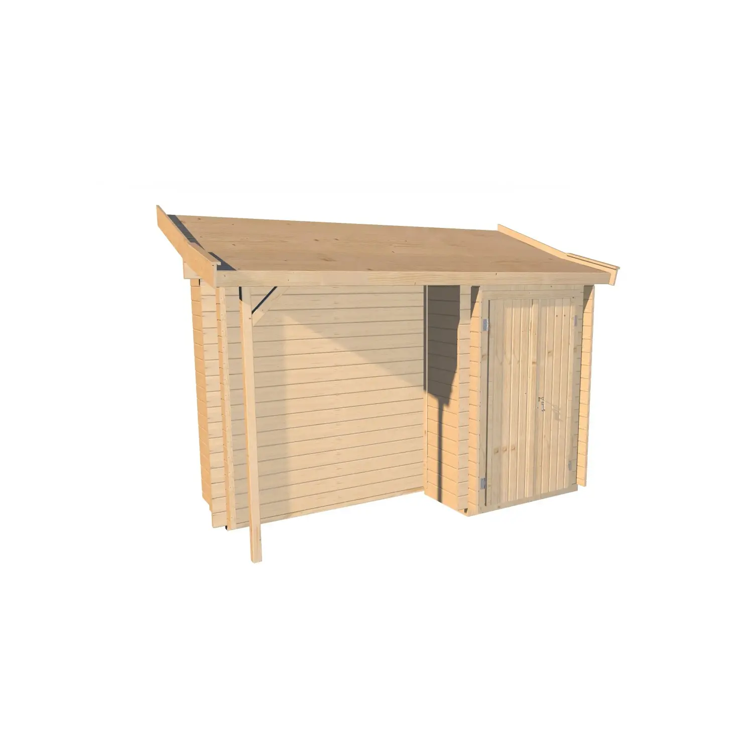 Weka Přístavba s přístřeškem k zahradním domkům, přírodní, 85 x 330 x 210 cm