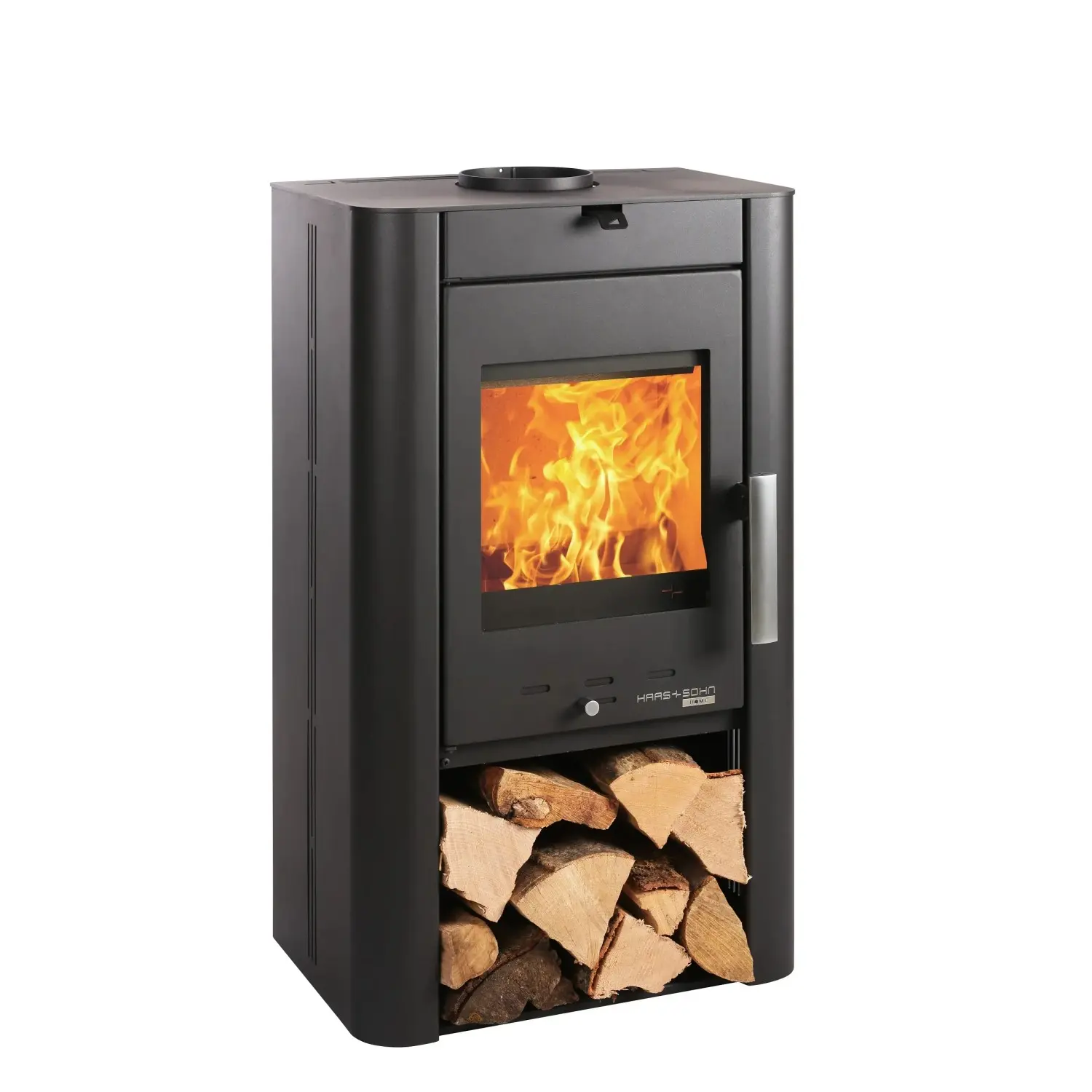 HAAS+SOHN Krbová kamna PRUNUS černá 3-6,4 kW, 86,8 x 52 x 33 cm