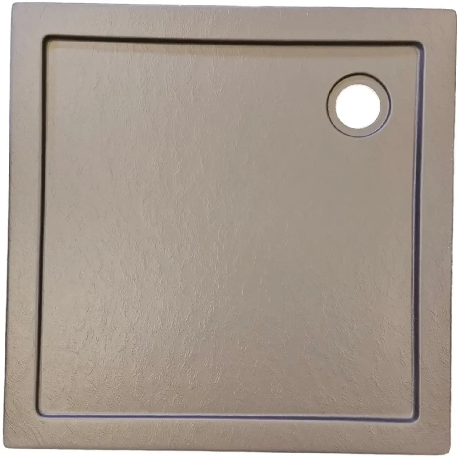 SANOTECHNIK Hranatá sprchová vanička s kamenným efektem šedá 90 x 90 x 4 cm