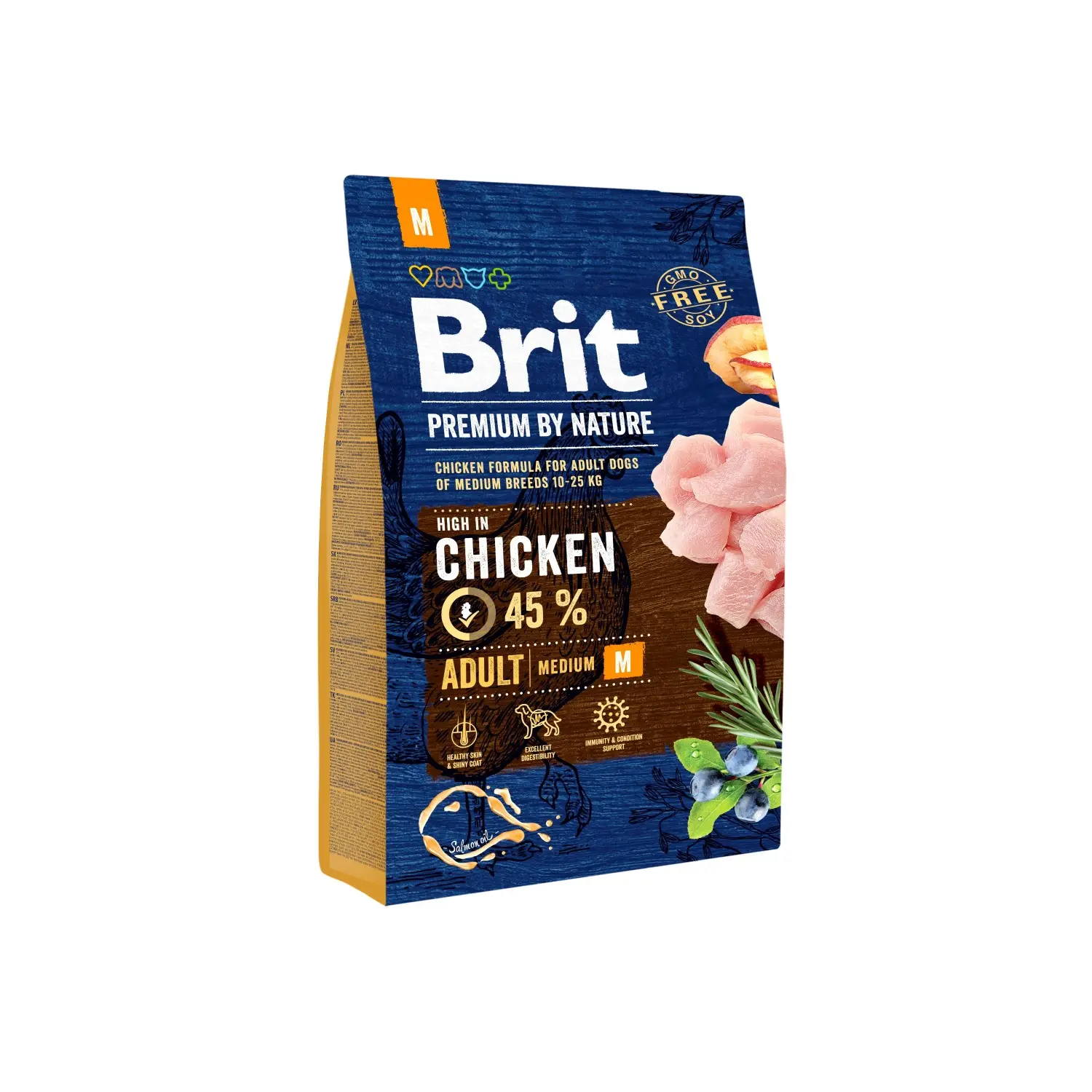 Brit Granule pro psy Premium by Nature ADULT M 10-25 kg s kuřecím 3 kg