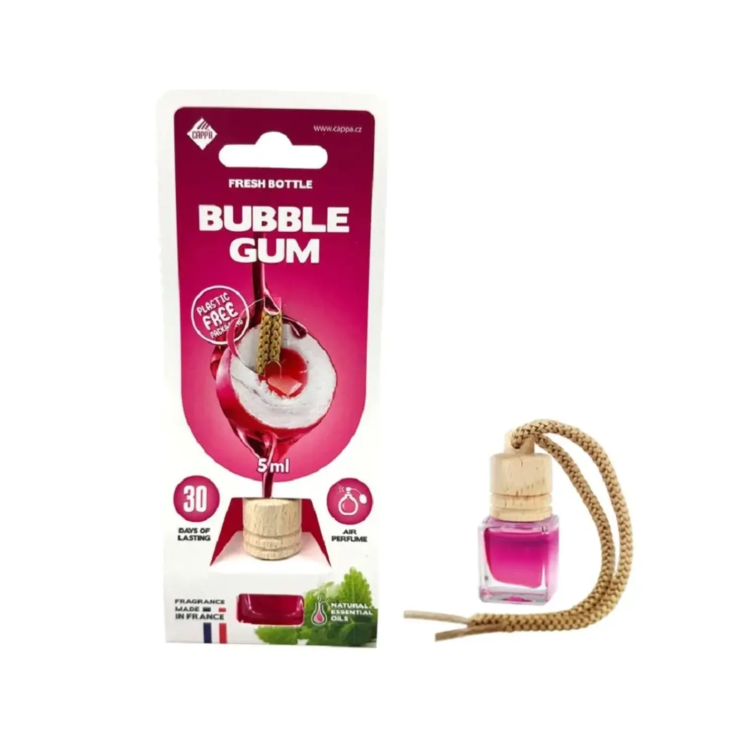 CAPPA Vůně do auta Wood Fresh Bottle Bubble Gum