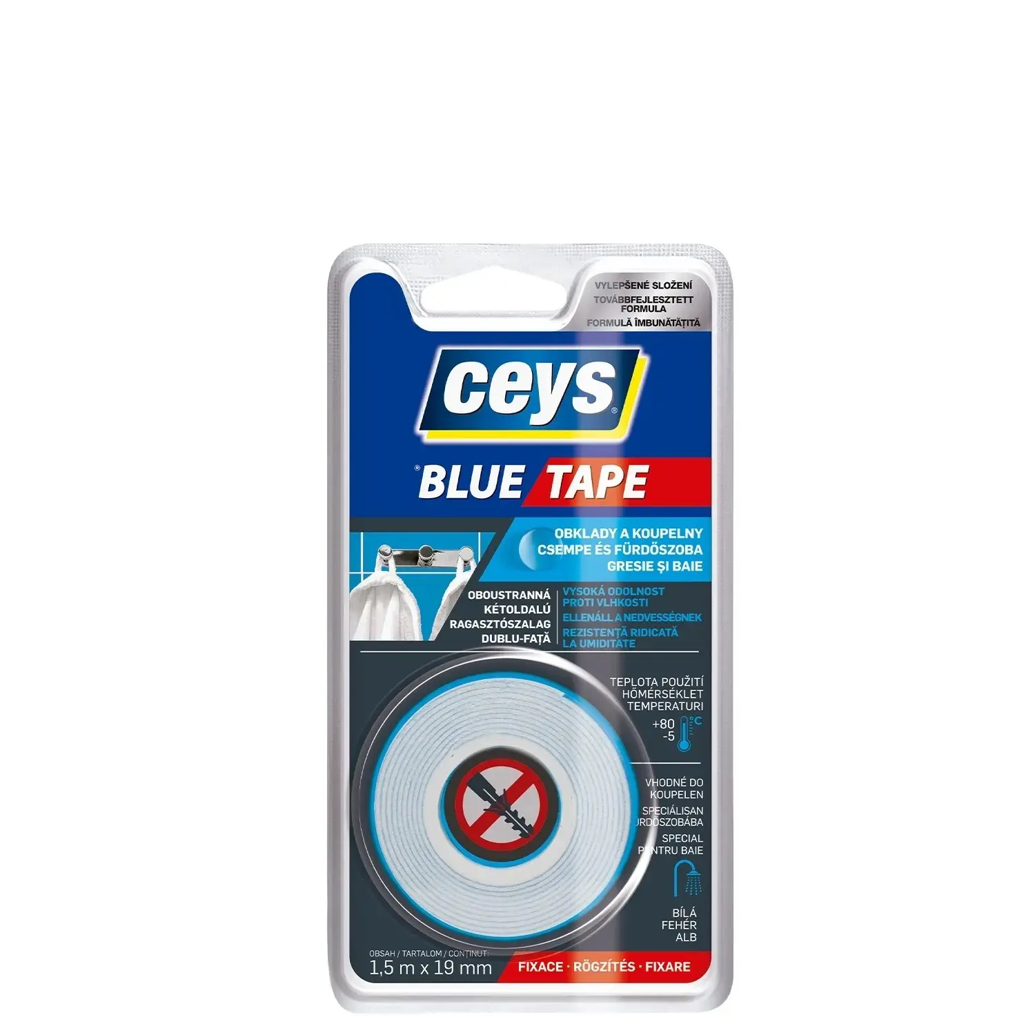 Ceys Lepicí páska na obklady a koupelny BLUE TAPE 1,5 m x 19 mm