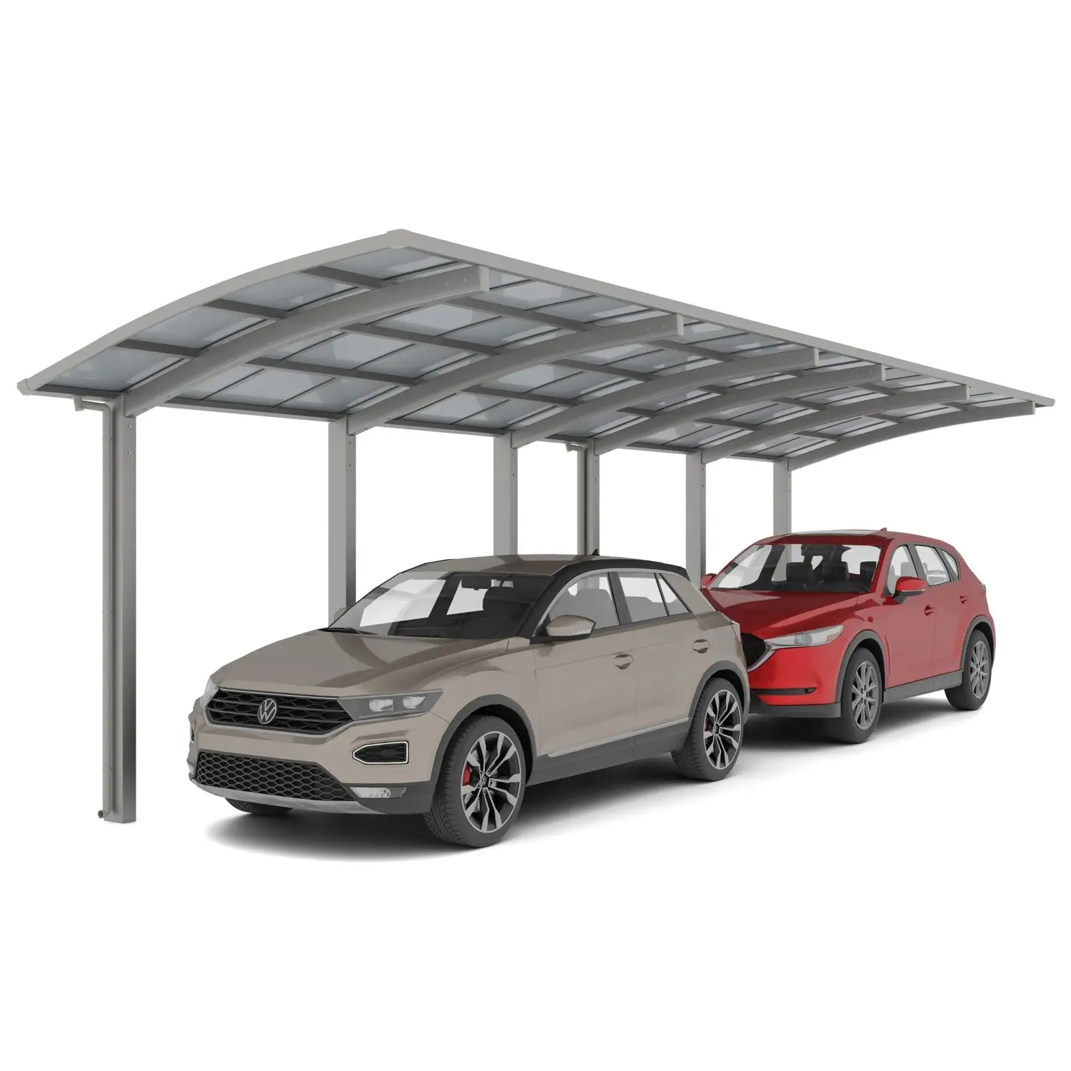 Ximax Alu přístřešek na 2 auta Portoforte Typ 110 Tandem ocelová 270 x 983 cm