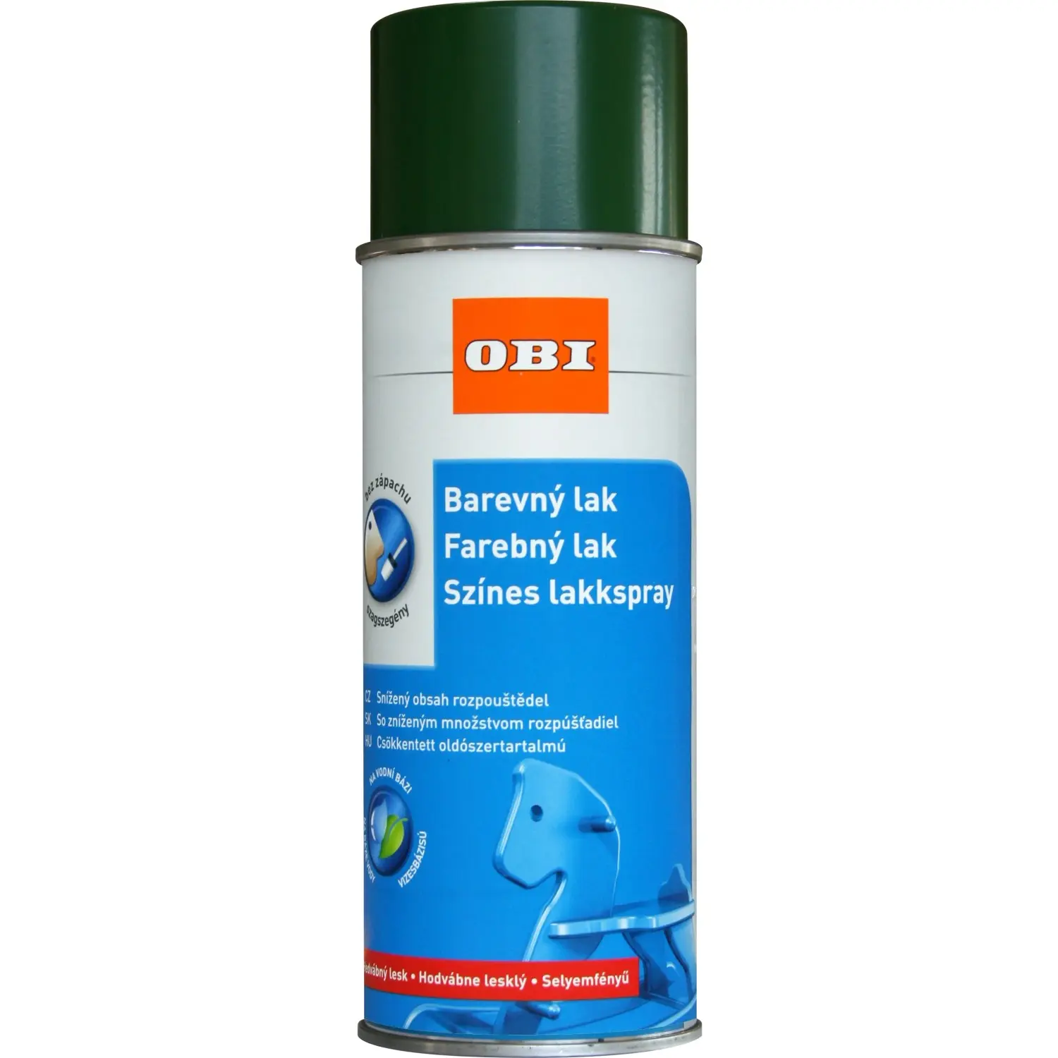 OBI Lak ve spreji hedvábně lesklý RAL 6002 listová zelená 400 ml