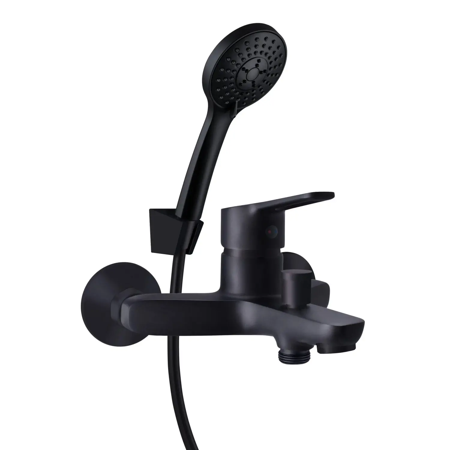 Rubineta Nástěnná vanová baterie Uno-10/K s příslušenstvím, 150 mm, černá