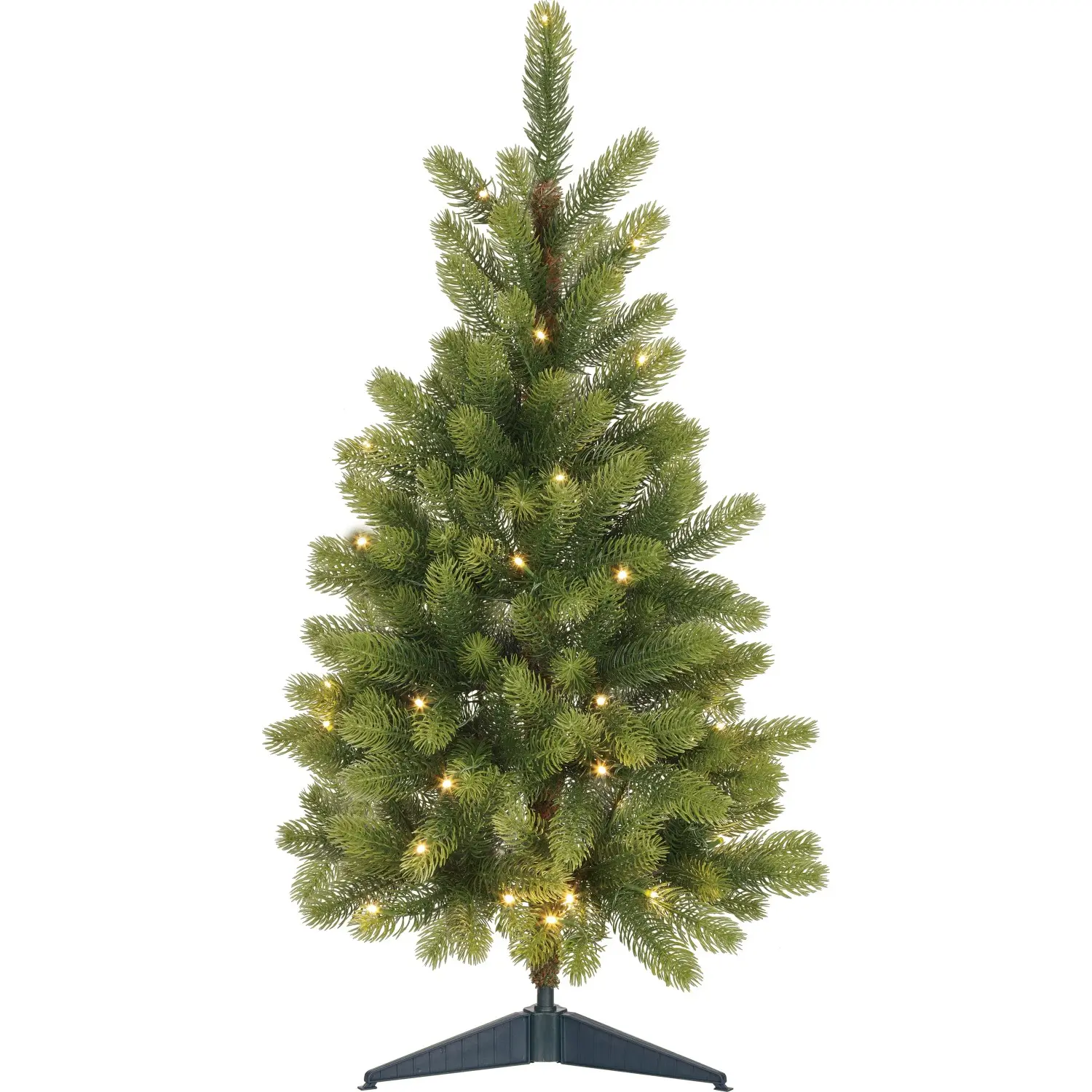 VLC Umělý vánoční stromek jedle NAGANO zelená, 40xLED, 175xvětev, pr. 45x90 cm