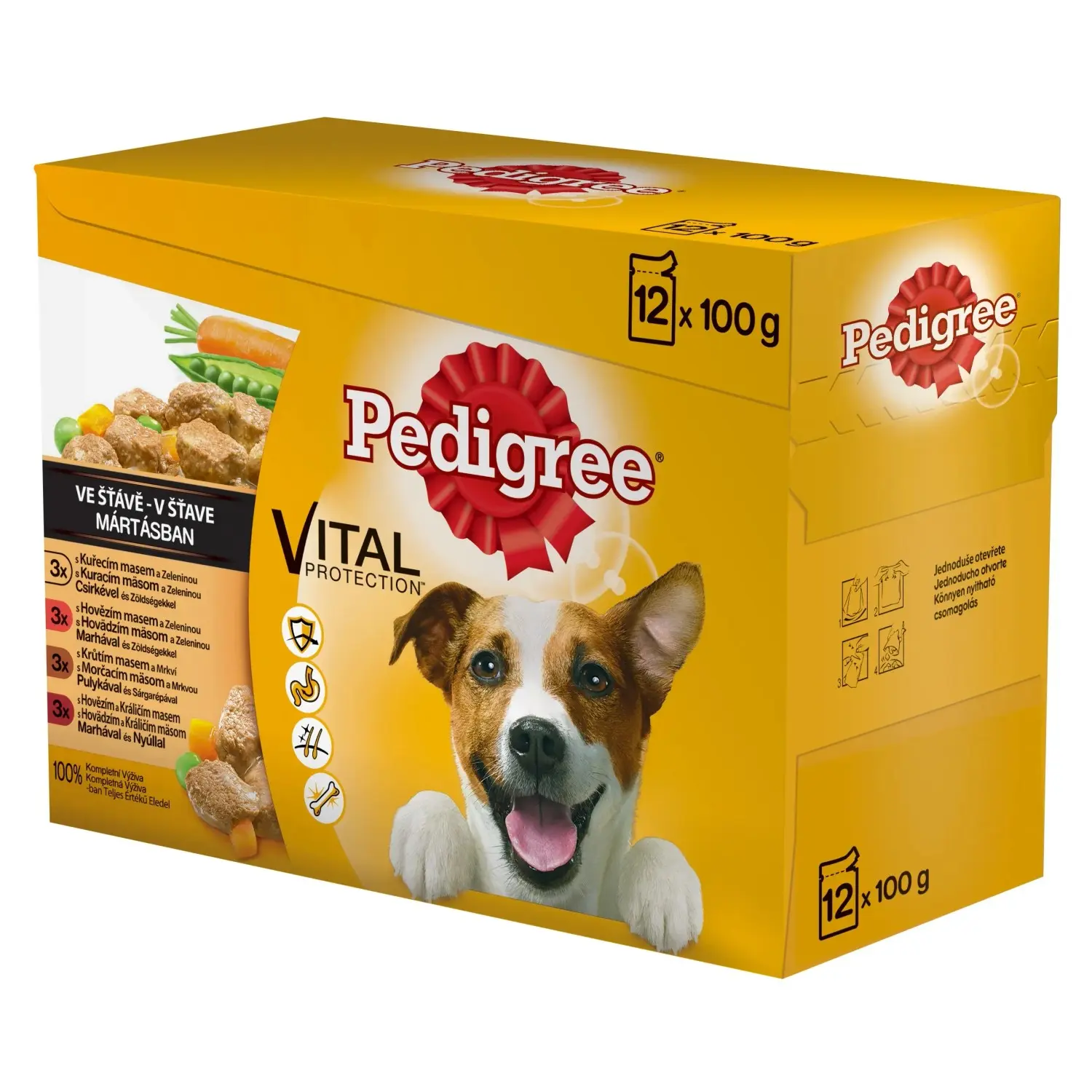 Pedigree kapsa mas.výběr se zeleninou ve šťávě 12x100g