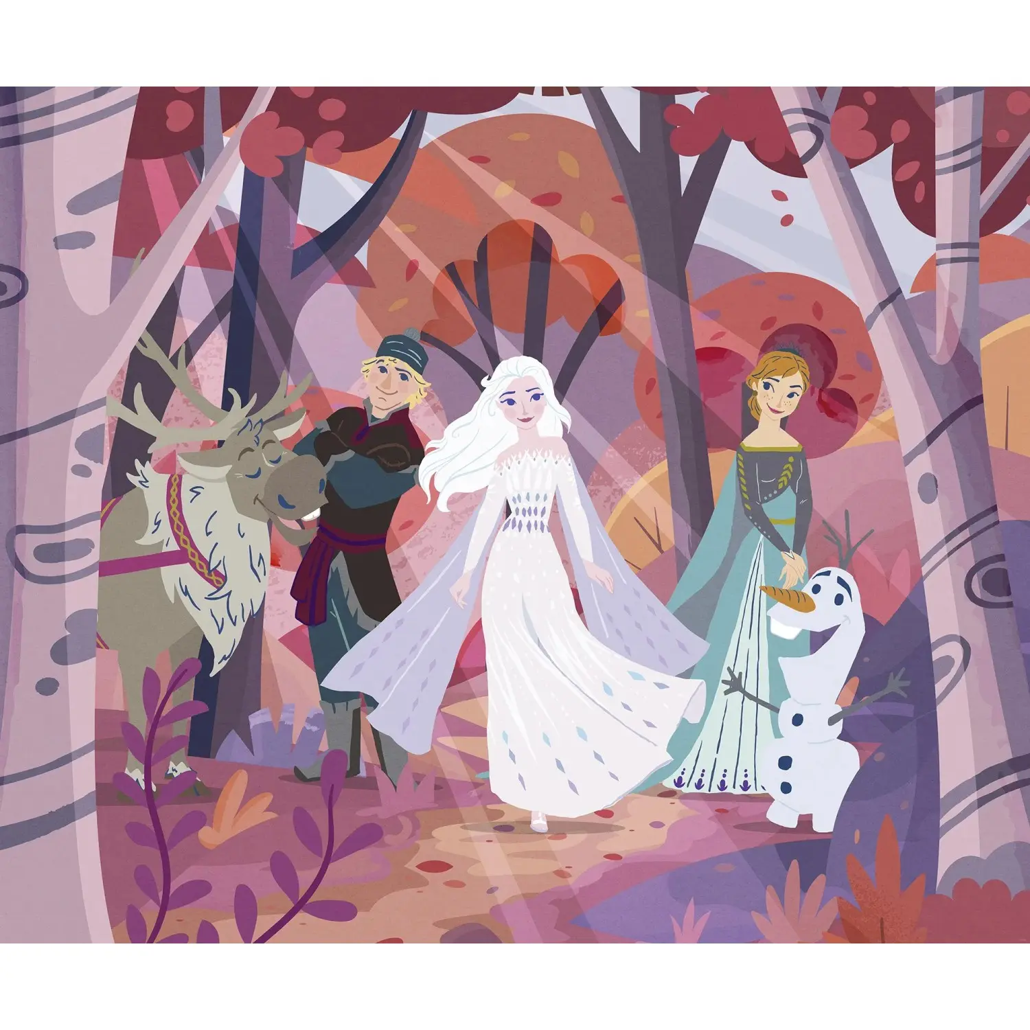 Komar Vliesová fototapeta Disney Frozen Forest Friendship 300 x 250 cm
