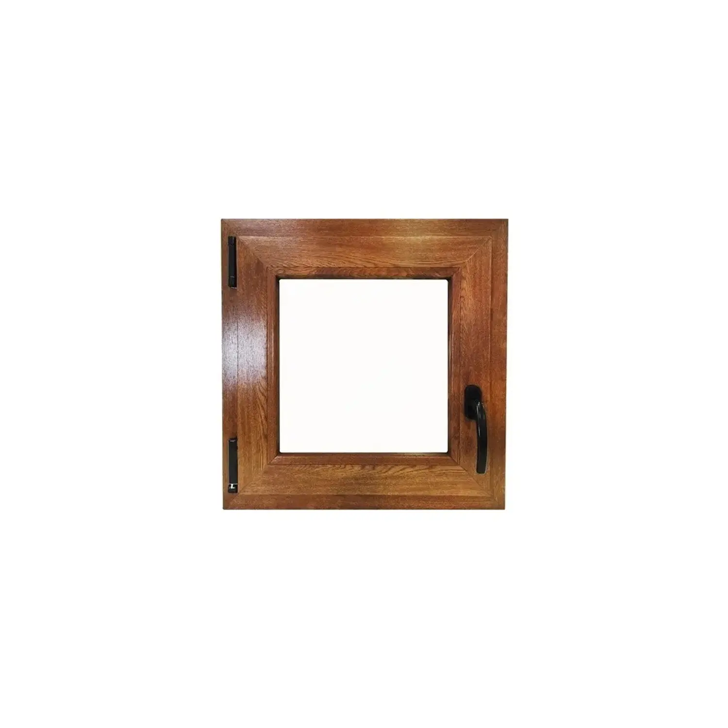 TeraGlass Okno plastové 4-komorové, 2-sklo, zlatý dub, 900 x 600 x 60 mm, L