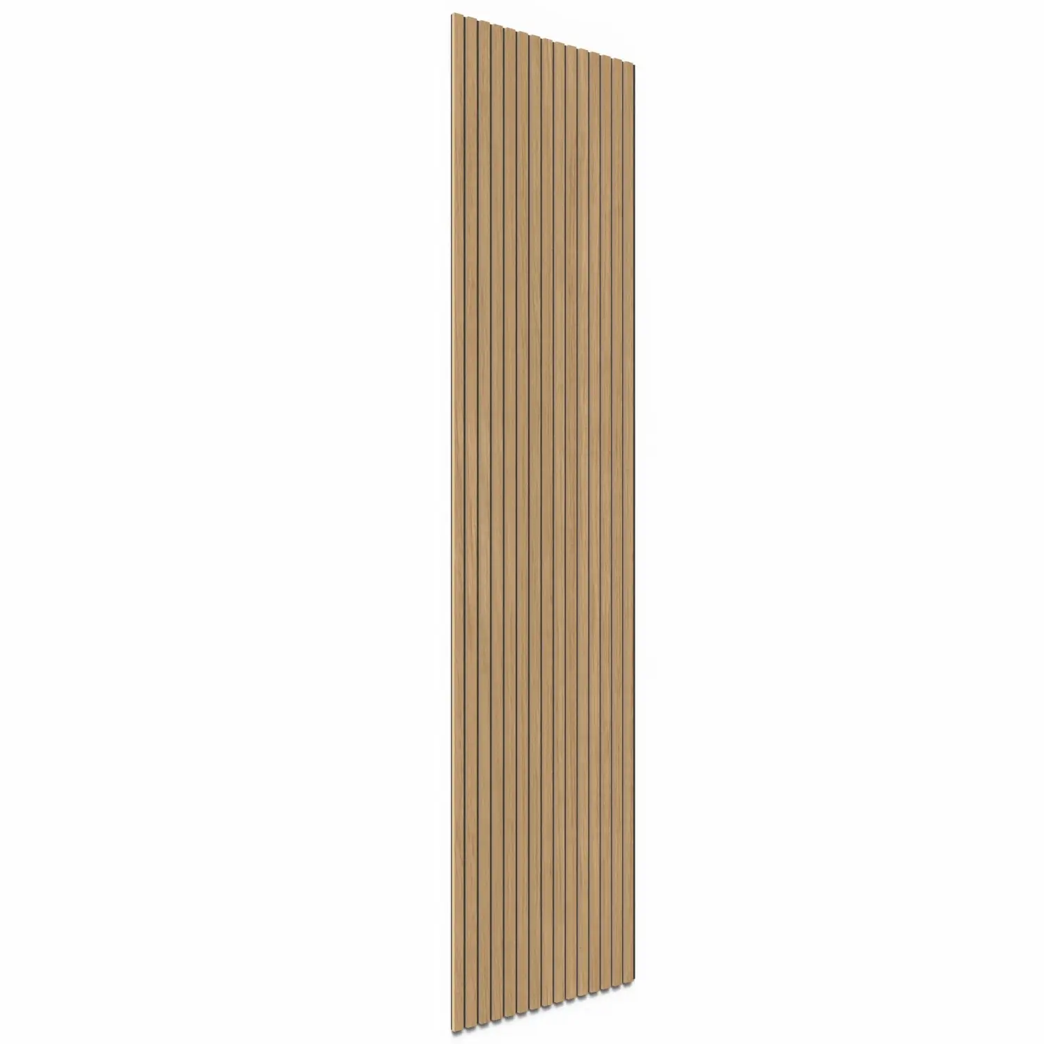 Denpanels Akustický panel WOOD Dub přírodní MDF černá plsť 240 x 60 x 2 cm