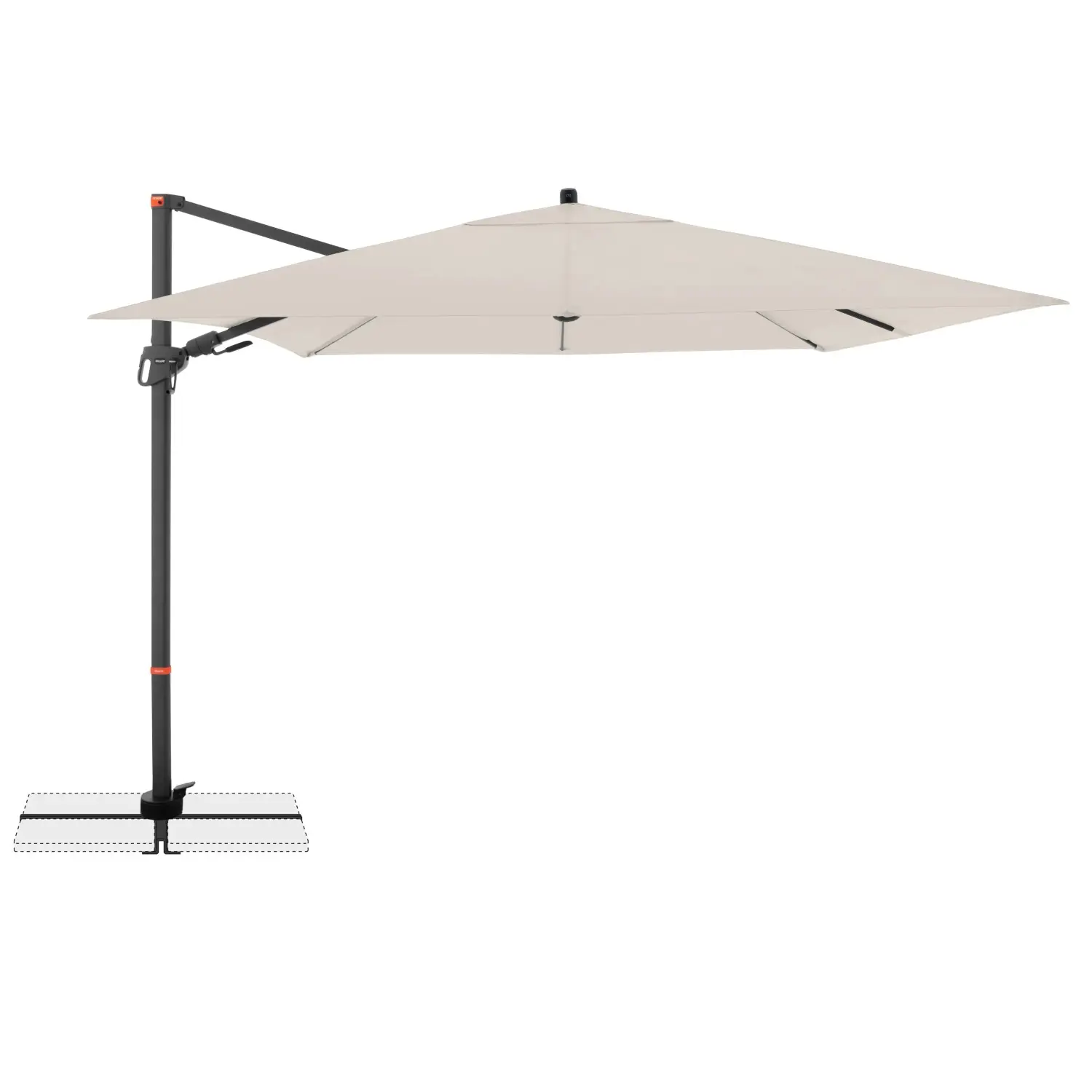 Doppler Výkyvný závěsný slunečník MyZone přírodní 280 x 280 cm