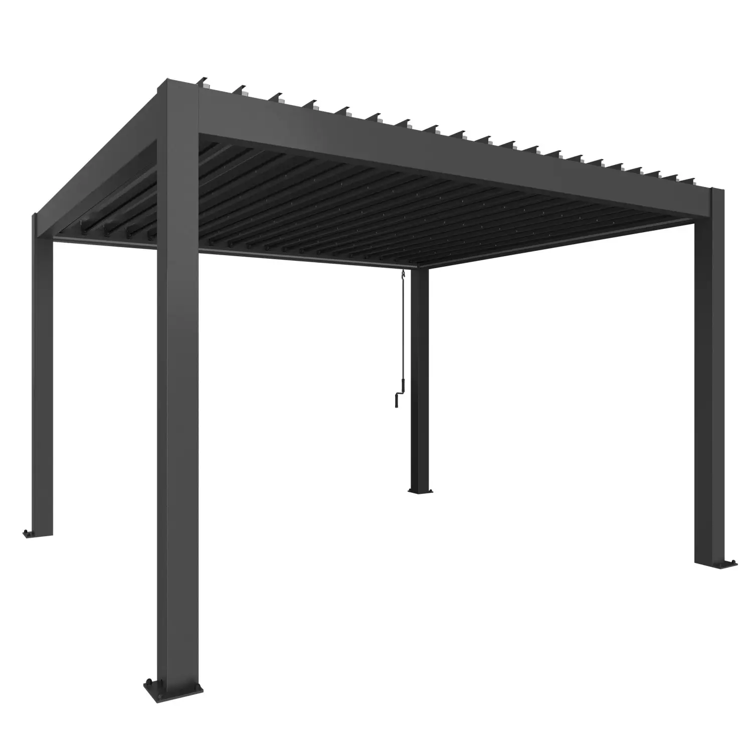 Biohort Pergola 4 x 3,5 tmavě šedá 404,5 x 367,5 cm
