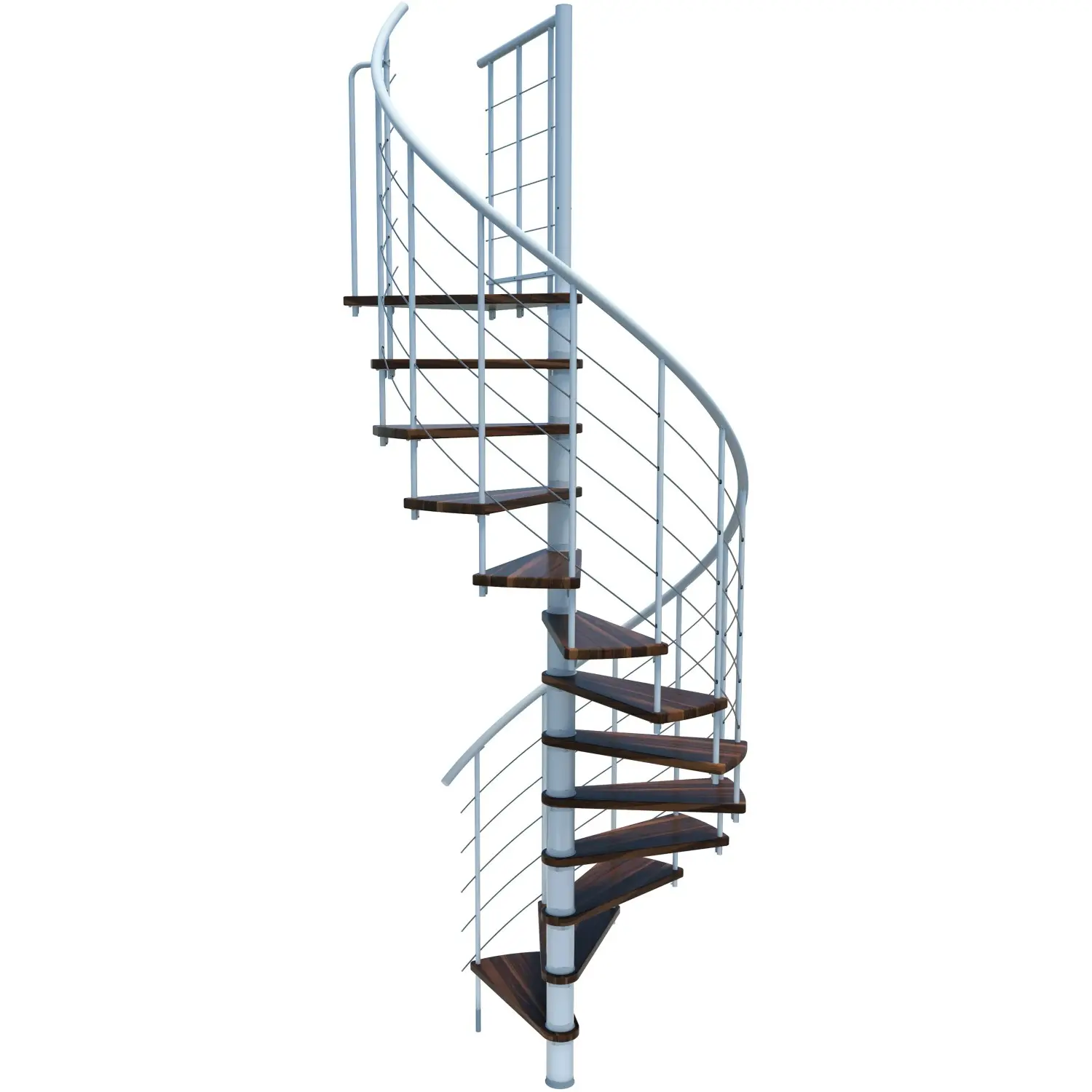 Minka STAIRS Kombinované točité schodiště Venezia Smart ořech/bílá pr. 160 cm