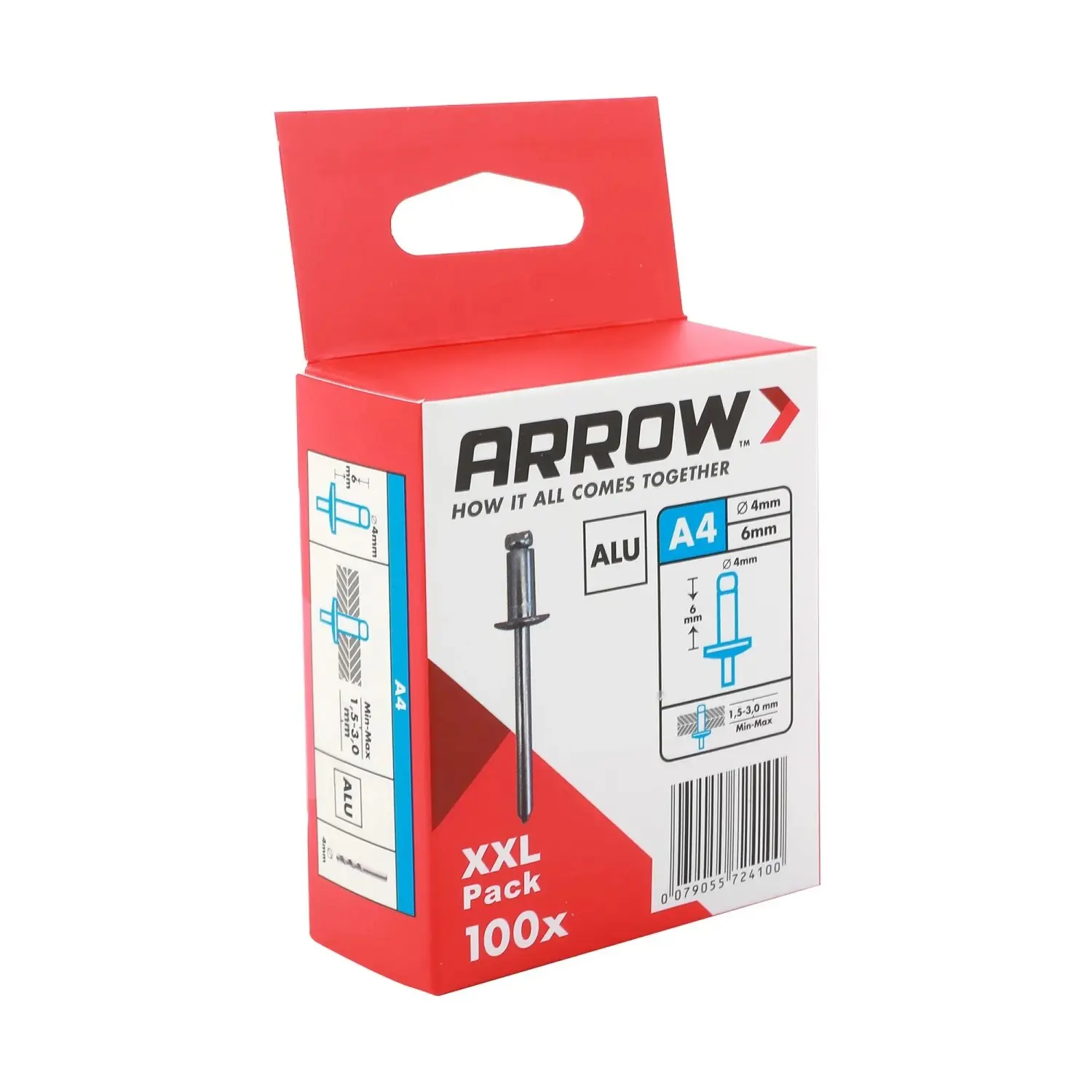 Arrow Trhací nýt RA hliník, pr. 4 x 6 mm, 100 ks