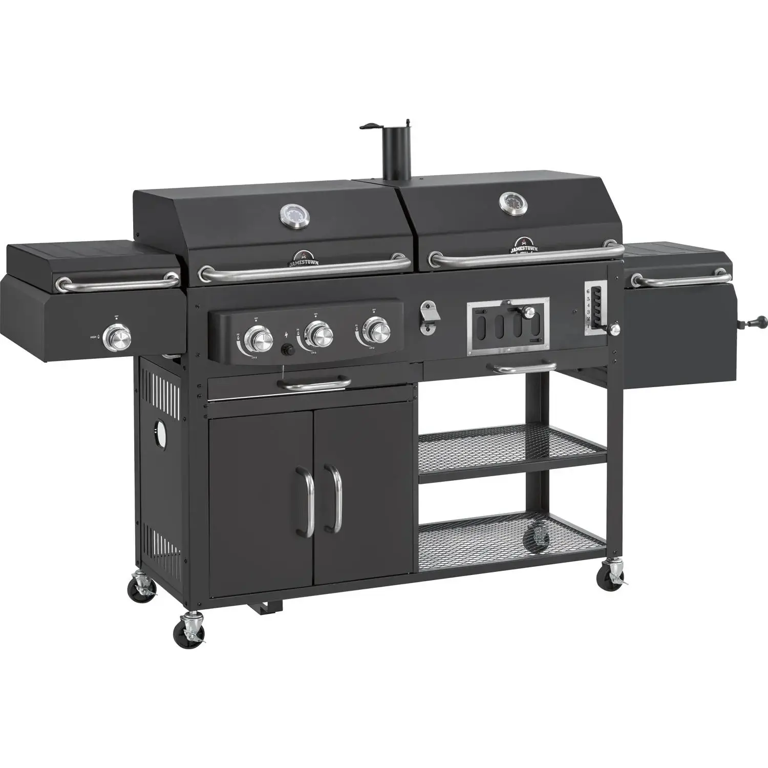 JAMESTOWN Kombinovaný gril DRAKE max, 12,3 kW, 126,5 x 202 x 60 cm