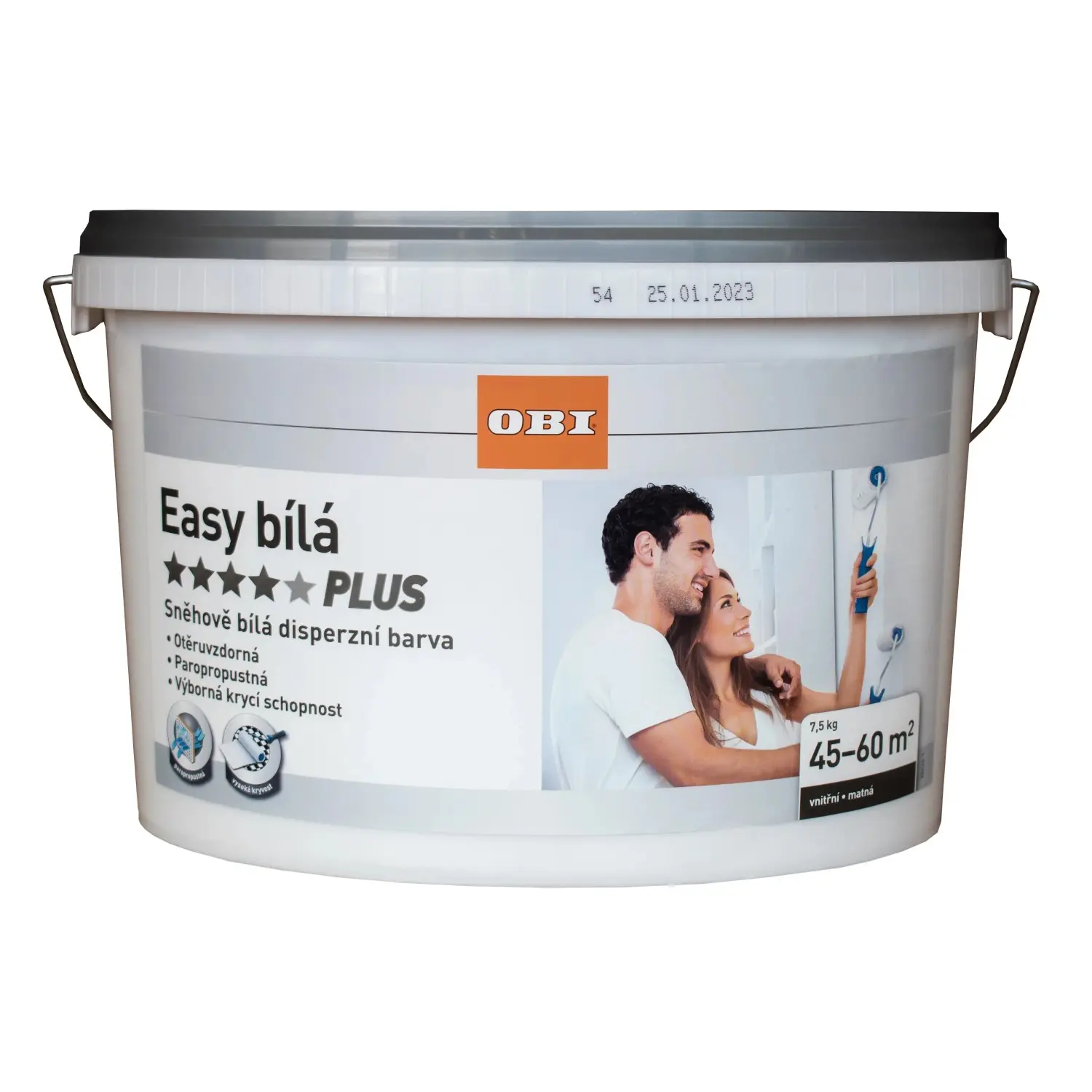 OBI Interiérová barva Easy Plus bílá matná 7,5 kg